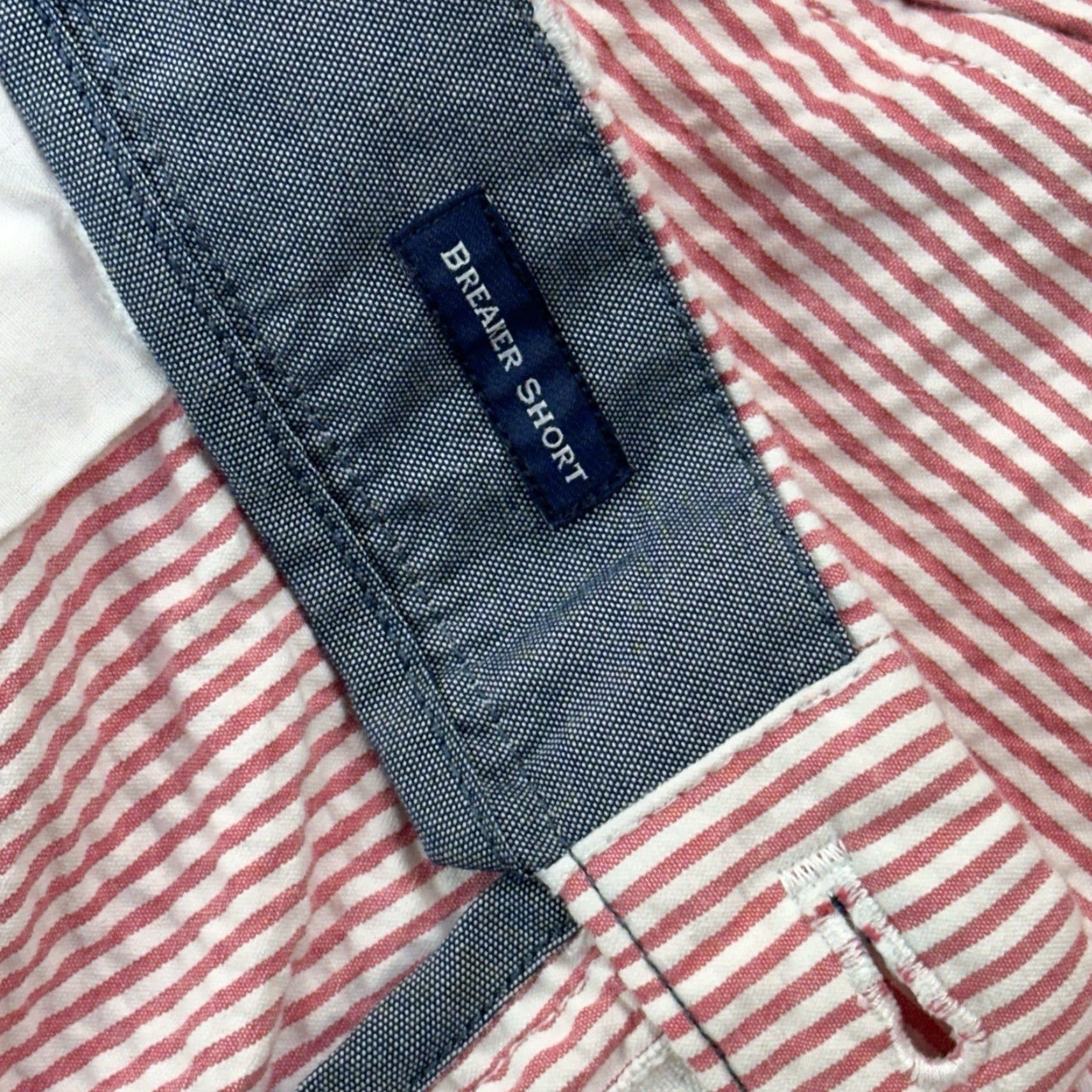Vineyard Vines Vineyard Vines Breaker Shorts Mens 40 Red White Seersucker Stretch Casual Preppy Size US 40 / EU 56 - 4 Thumbnail