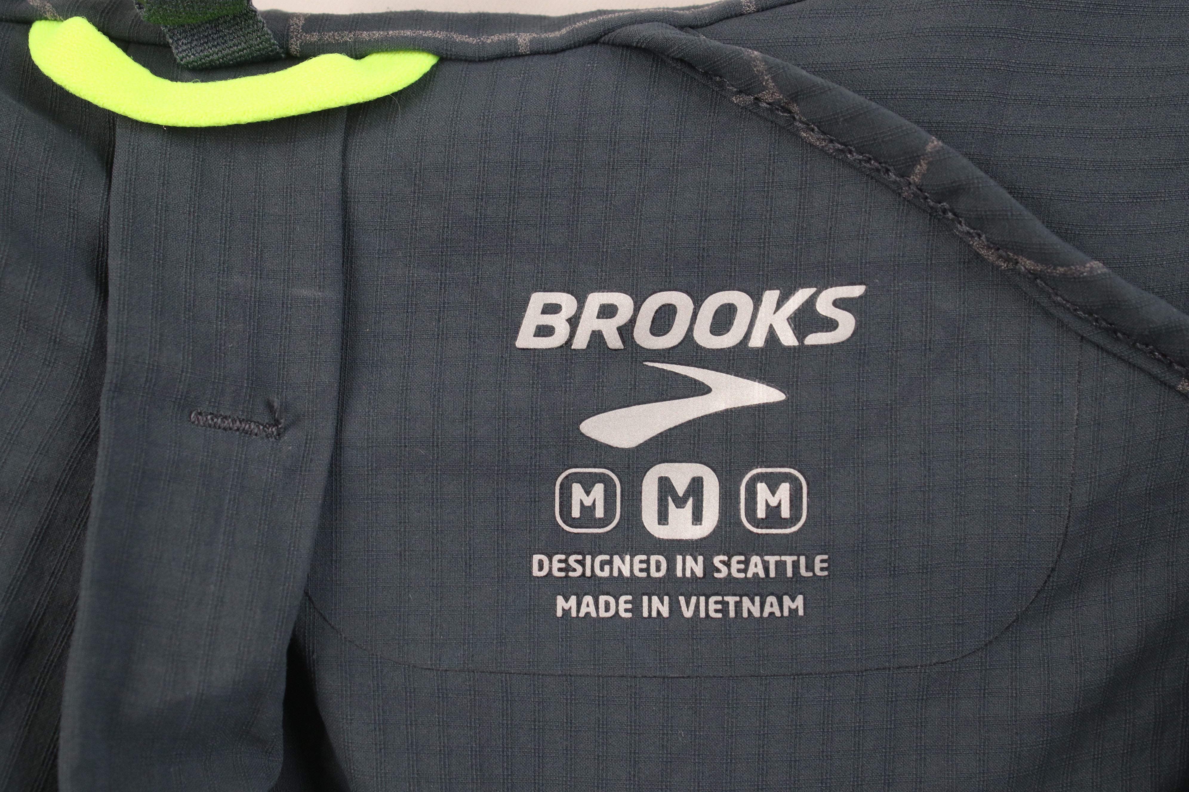 Brooks Brooks Running Geometric Full Zip Hooded Jacket Gray Size US M / EU 48-50 / 2 - 8 Thumbnail
