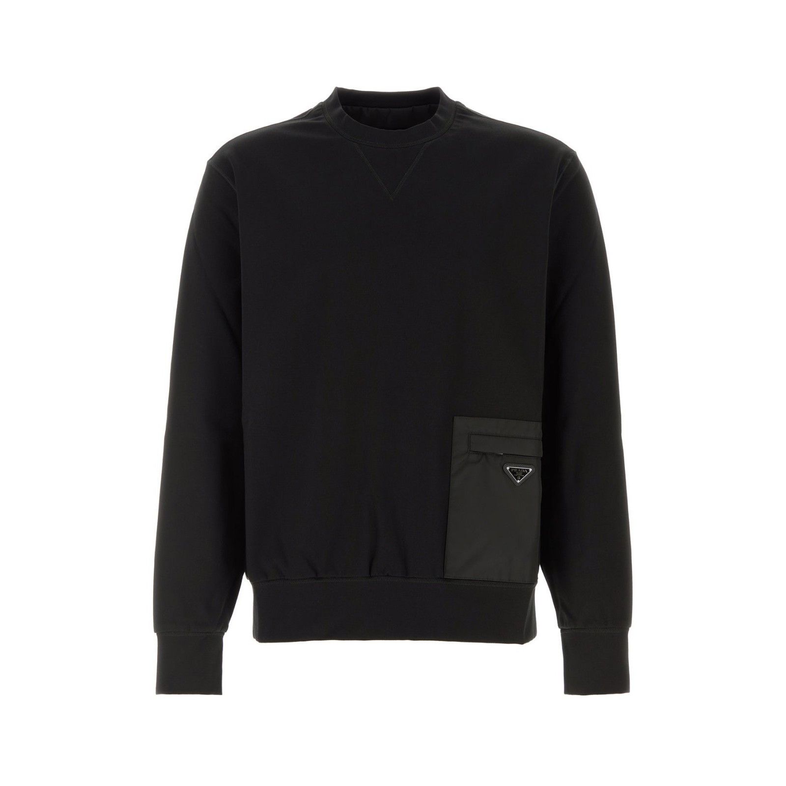 Prada PRADA Black Stretch Jersey Sweatshirt New & Authentic (Men's Size US S / EU 44-46 / 1 - 1 Thumbnail