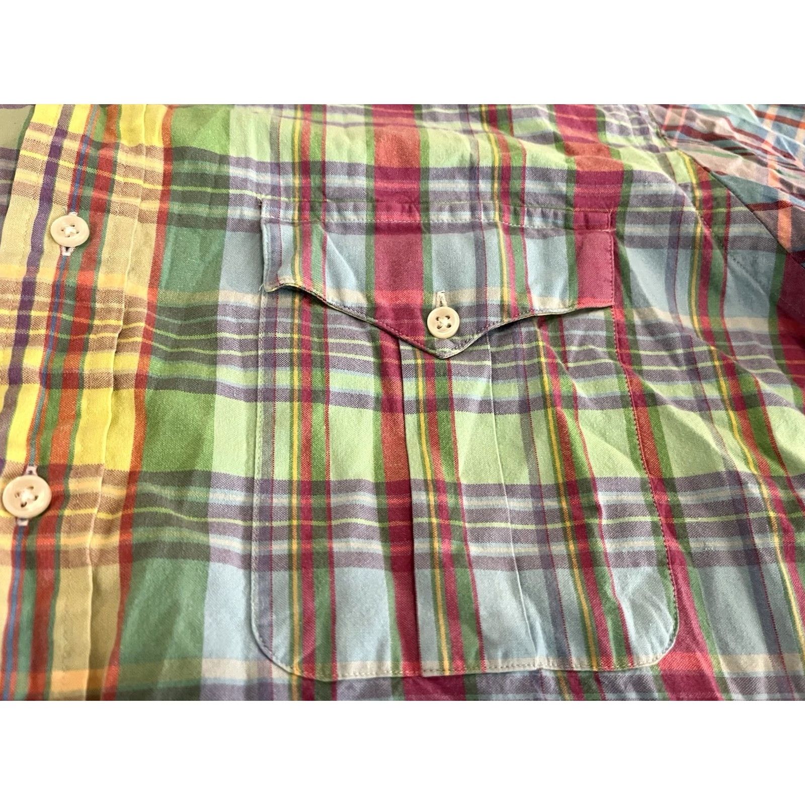 Polo Ralph Lauren Polo Ralph Lauren Shirt Plaid Long Sleeve Button-Up Mens XL Military Mulitcolor Size US XL / EU 56 / 4 - 3 Thumbnail