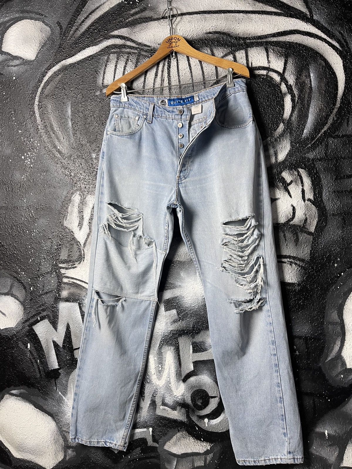 Levi's Levi’s Silver Tab Guy’s Fit Distressed Jeans Women’s Size M Size 34" / US 12 / IT 48 - 1 Thumbnail