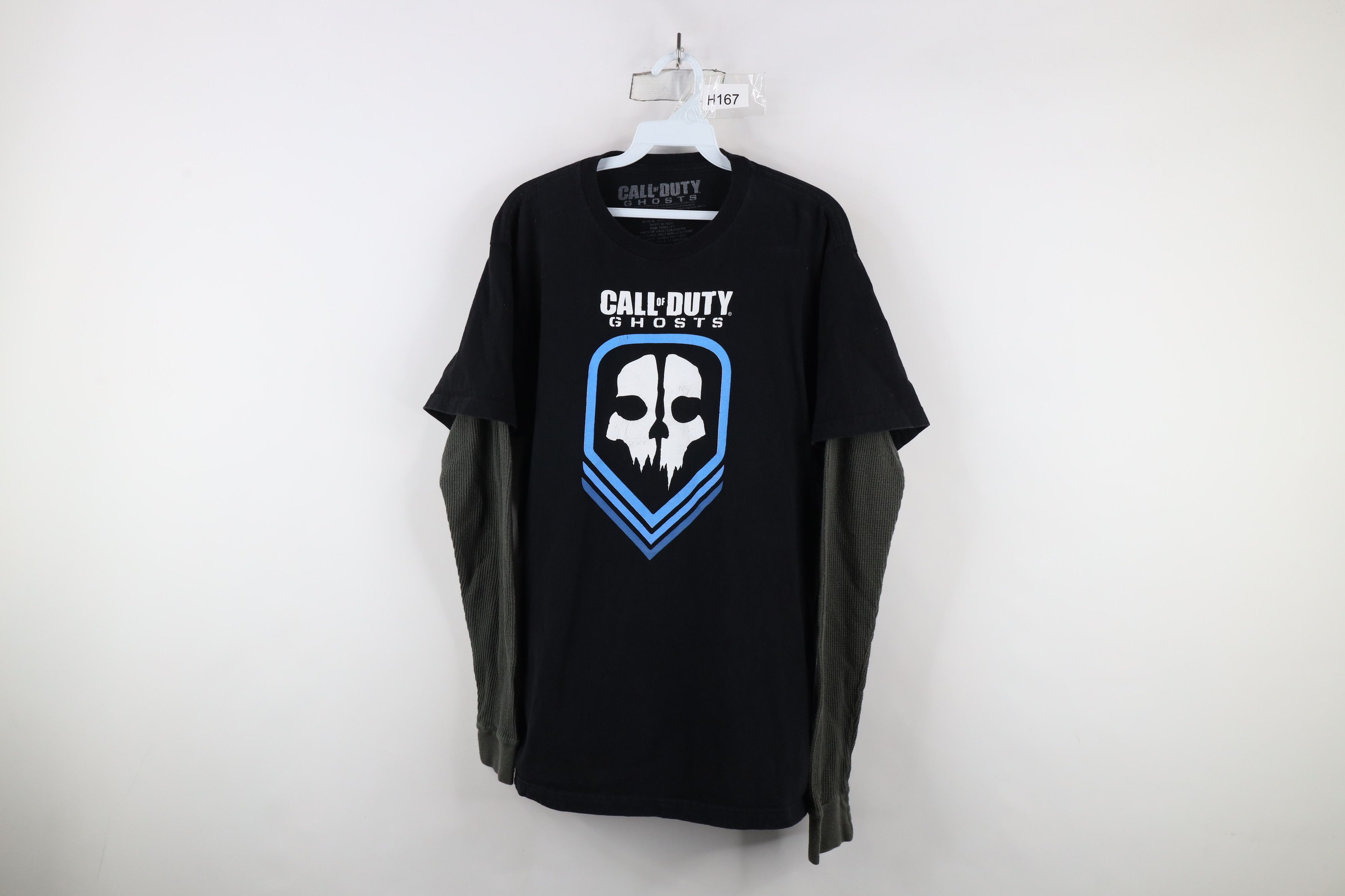 Vintage Vintage Y2K Call of Duty Ghosts Knit Long Sleeve T-Shirt Size US XL / EU 56 / 4 - 1 Thumbnail