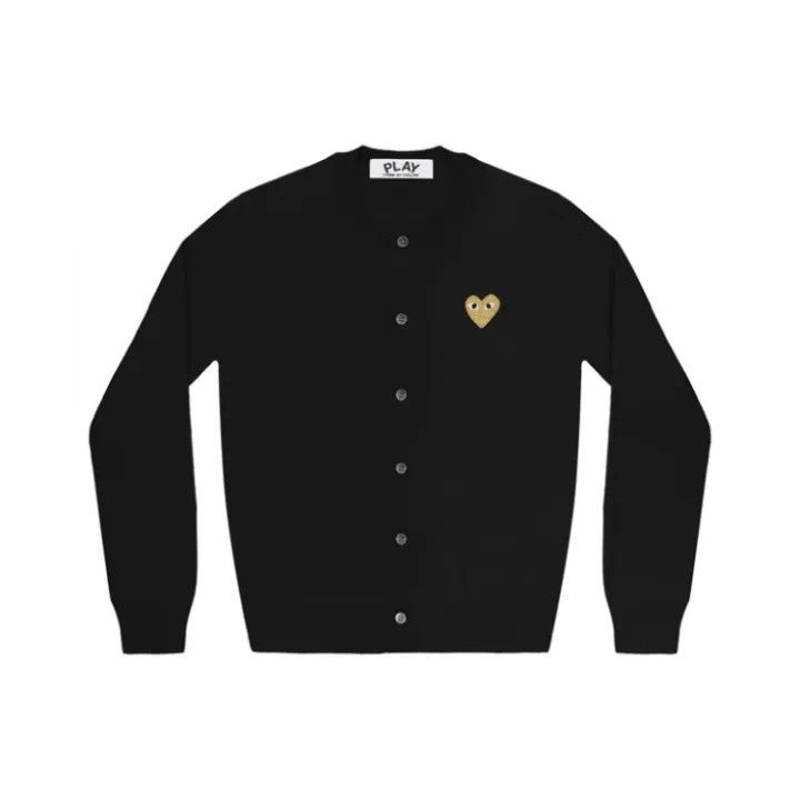 Comme des Garcons Comme des Garçons Play Black Cardigan 0079 Size L / US 10 / IT 46 - 1 Thumbnail