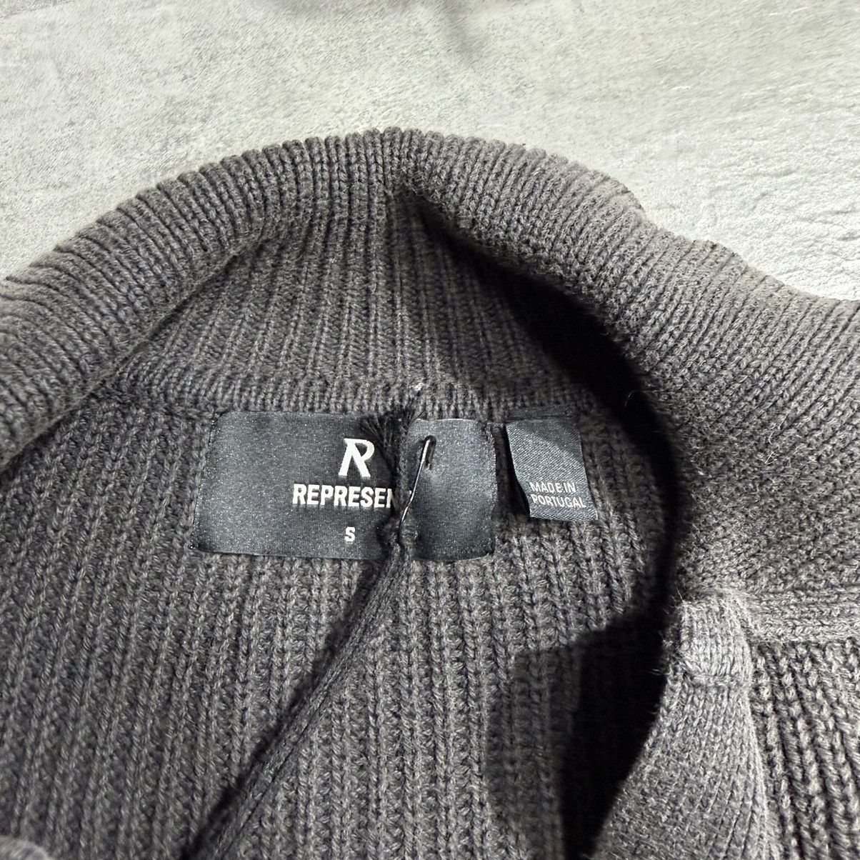 Represent Clo. Represent Ribbed Knit Oversized Polo - Washed Black Size US S / EU 44-46 / 1 - 2 Thumbnail