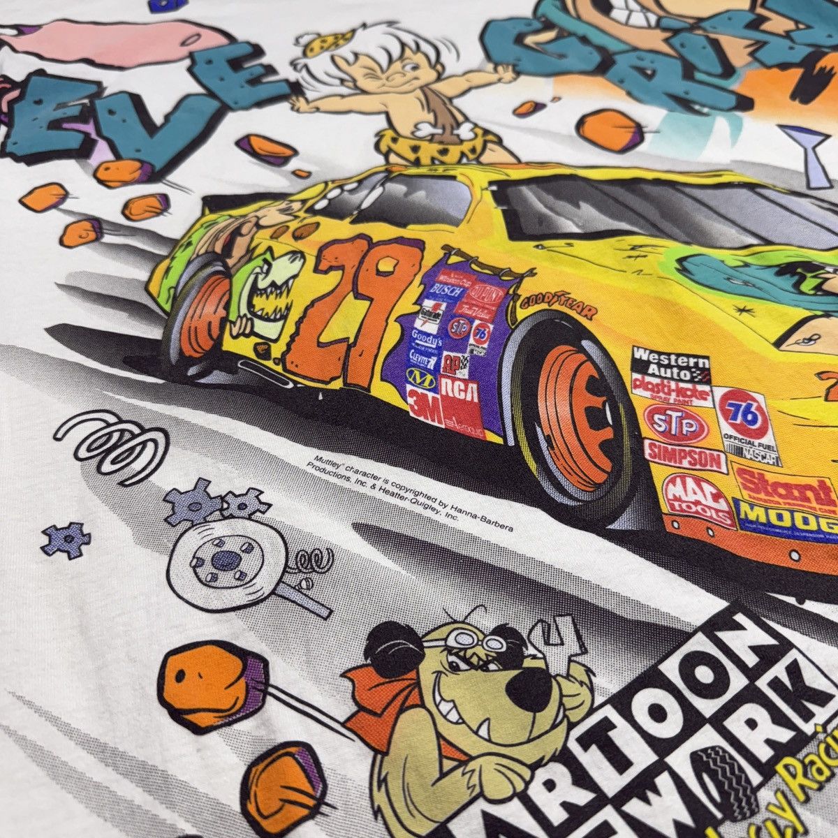 Vintage 1996 Cartoon Network NASCAR Steve Grissom Tee XL Size US XL / EU 56 / 4 - 5 Thumbnail