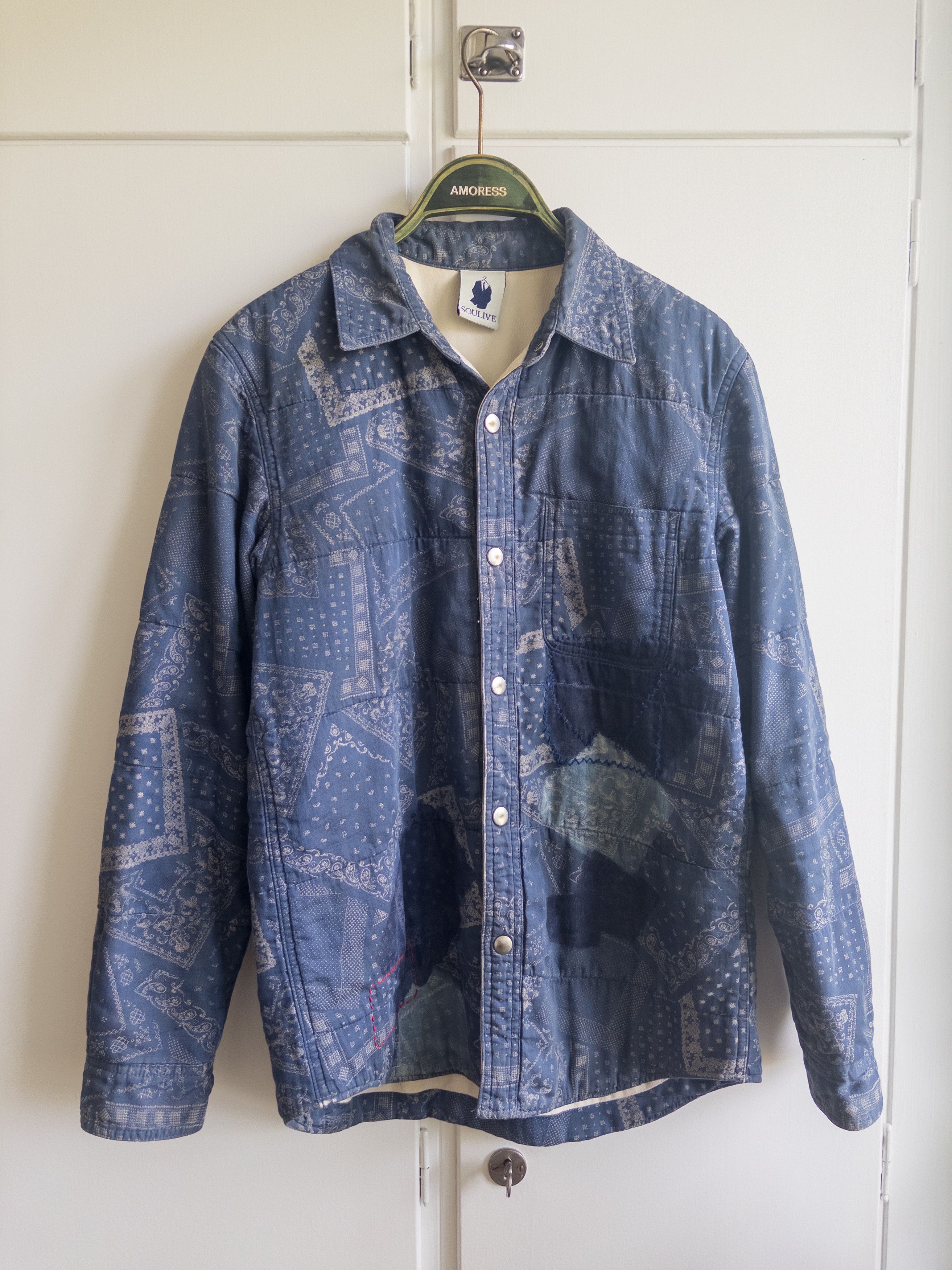 Japanese Brand Soulive bandana patchwork jacket - NO. BLX-0902 Size US M / EU 48-50 / 2 - 1 Thumbnail