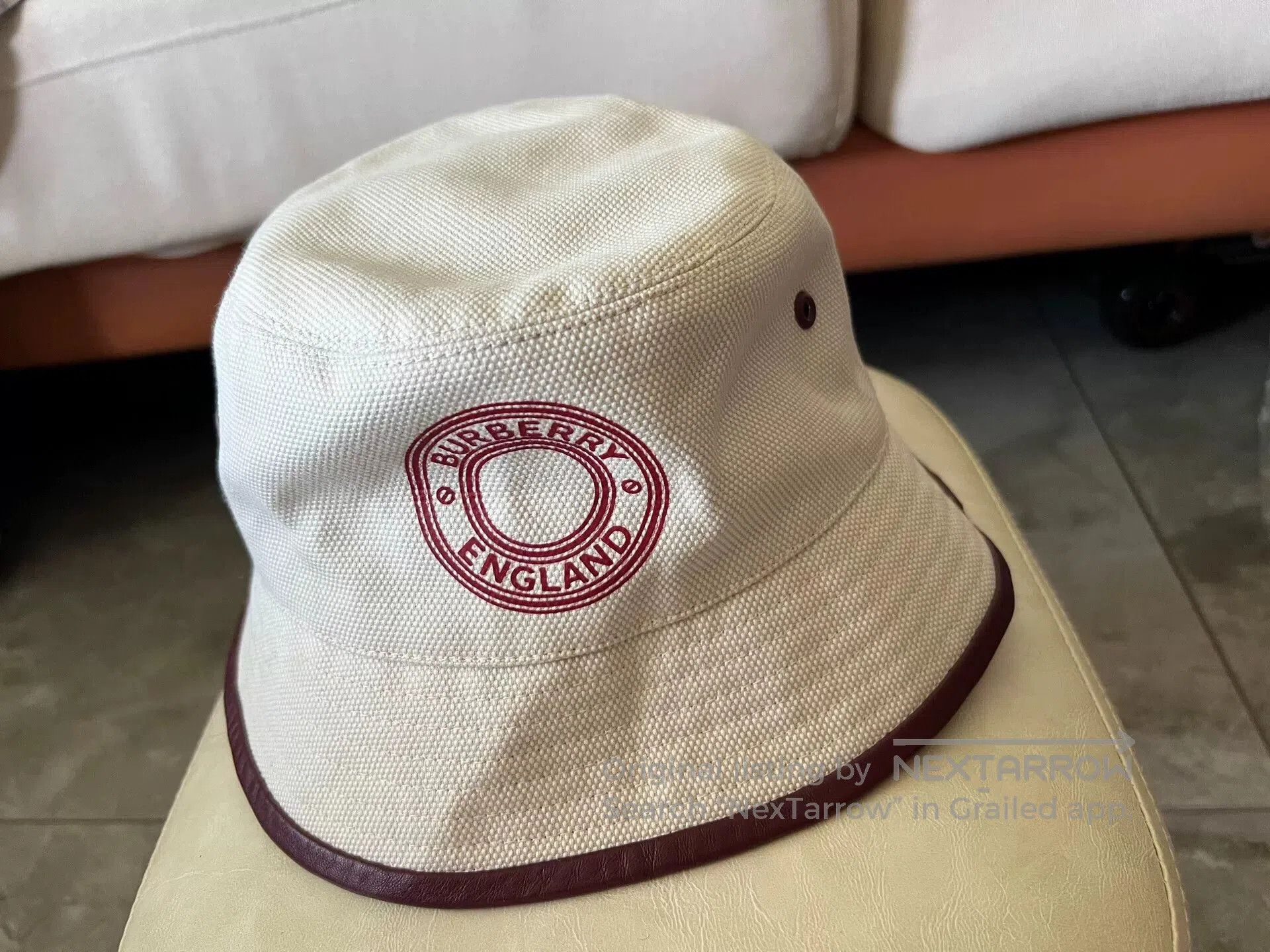 Burberry Burberry Canvas Lambskin Bucket Hat. Size ONE SIZE - 1 Thumbnail