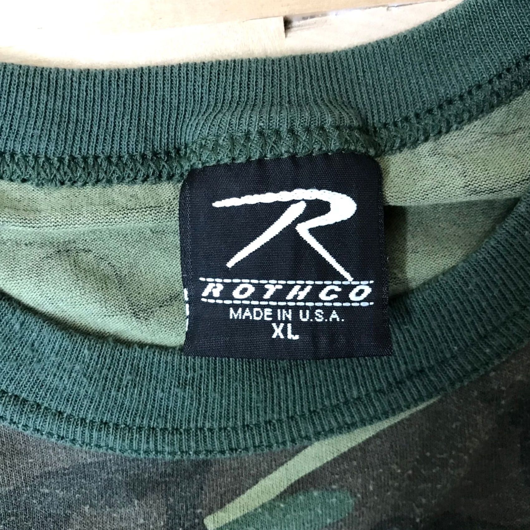 Rothco vtg Rothco Woodland Camo T-Shirt XL Green Brown Tactical Military Made in USA Size US XL / EU 56 / 4 - 7 Thumbnail