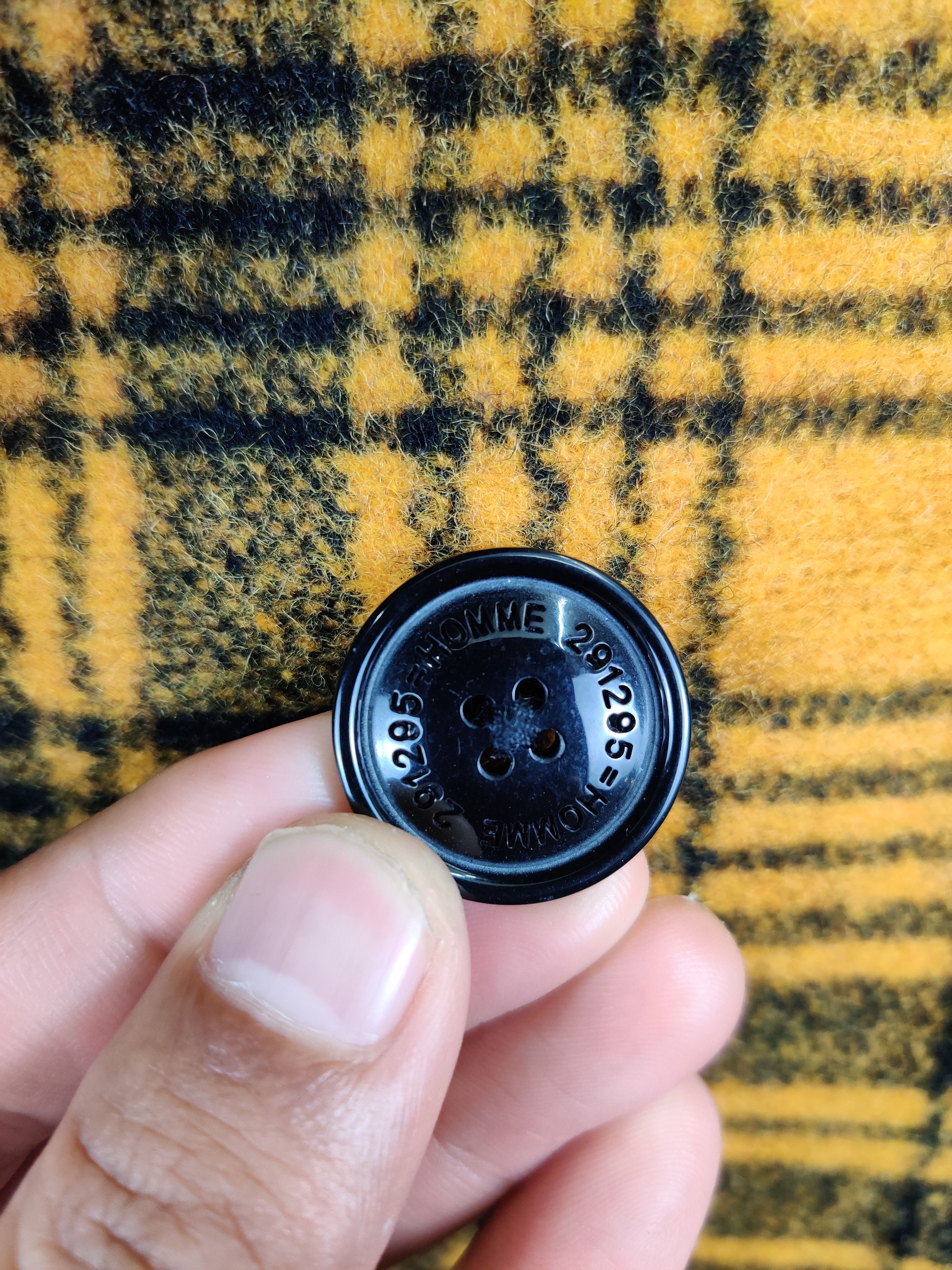 291295=Homme 291295 = Homme Double Breasted Wool Checkered Coat Size US M / EU 48-50 / 2 - 12 Thumbnail