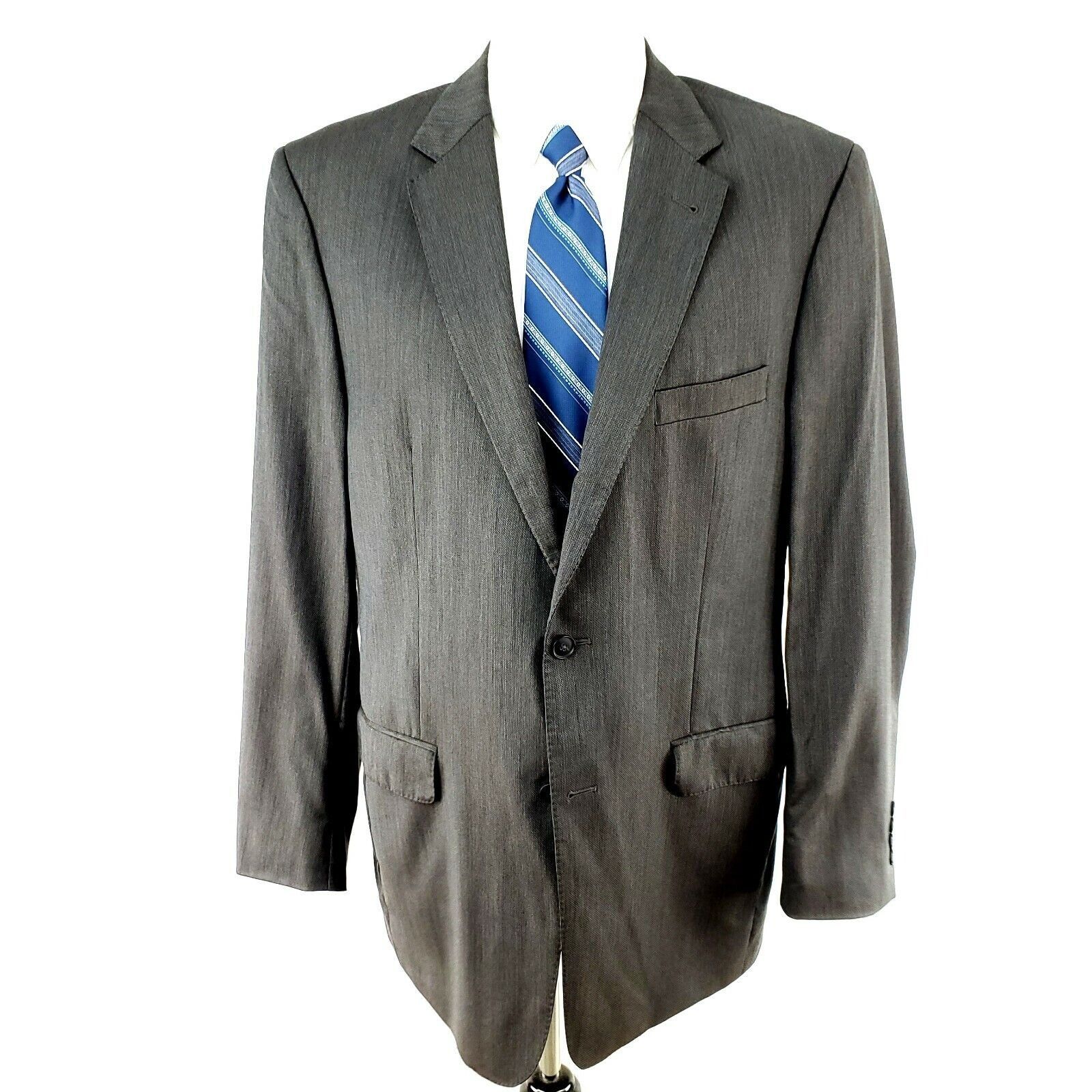 Jos. A. Bank Joseph Jos A Bank Wool 2 Button Blazer 42L Gray (can be worn Size 42L - 3 Thumbnail