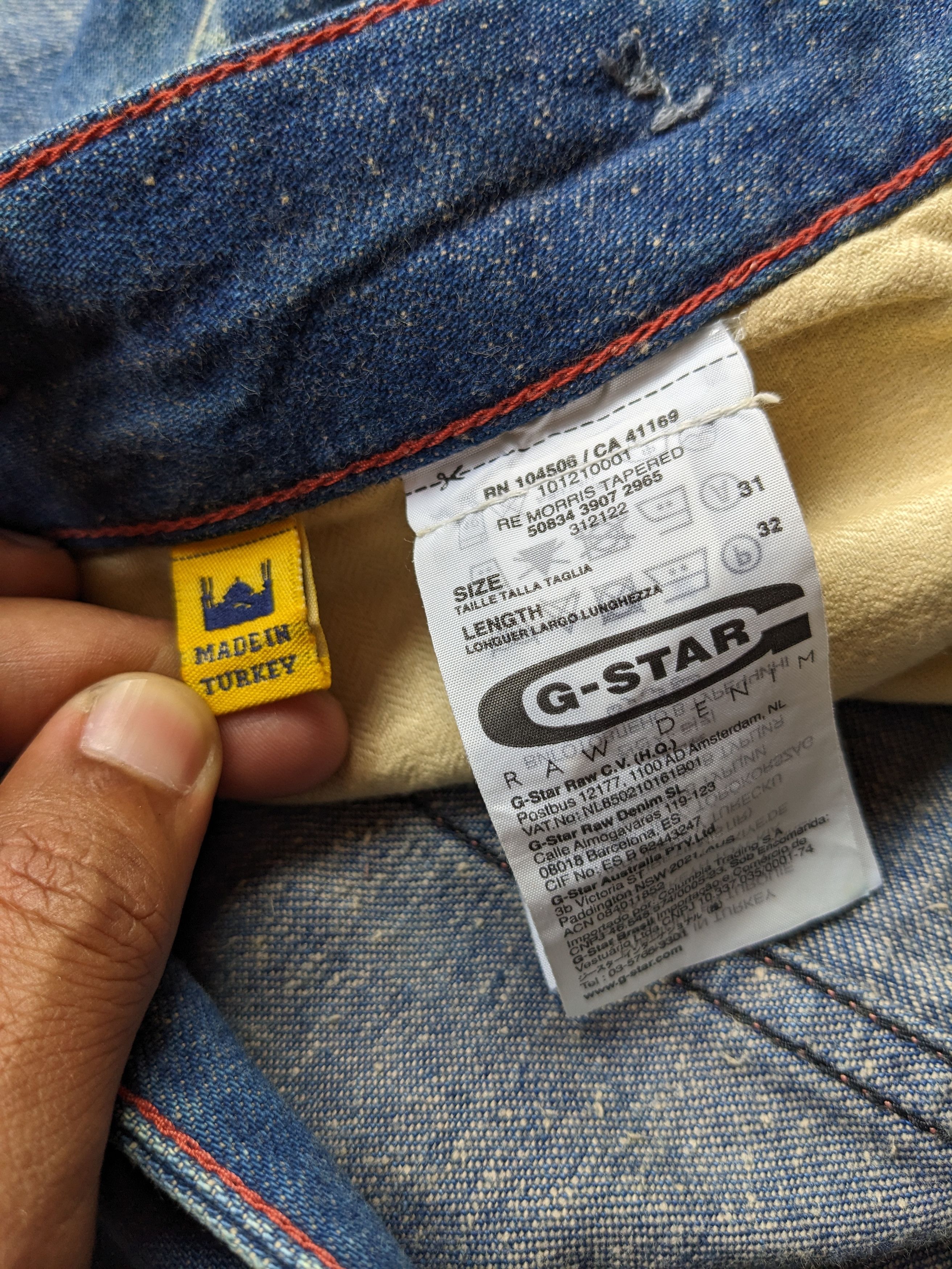 G-Star G Star Raw RE Morris Tapered jeans Size US 34 / EU 50 - 10 Thumbnail