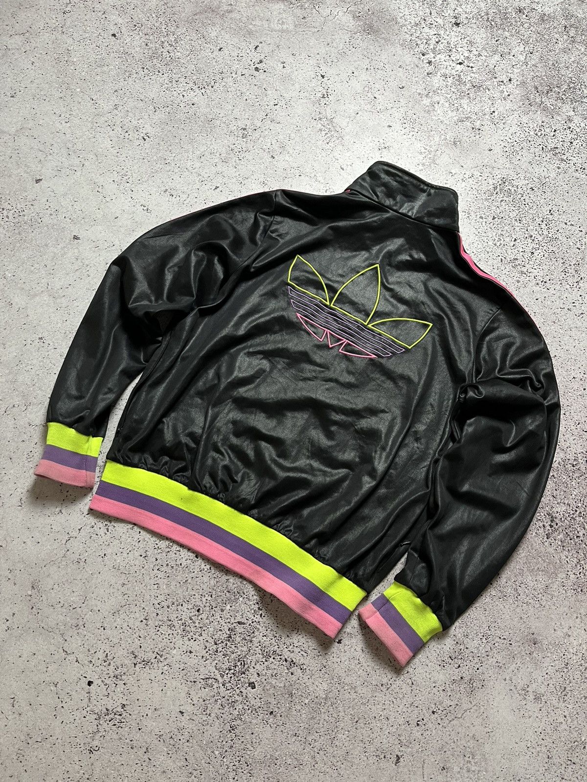 Adidas × Vintage Vintage Adidas Chile 62 Limited Track Jacket Shiny Black Size US S / EU 44-46 / 1 - 6 Thumbnail