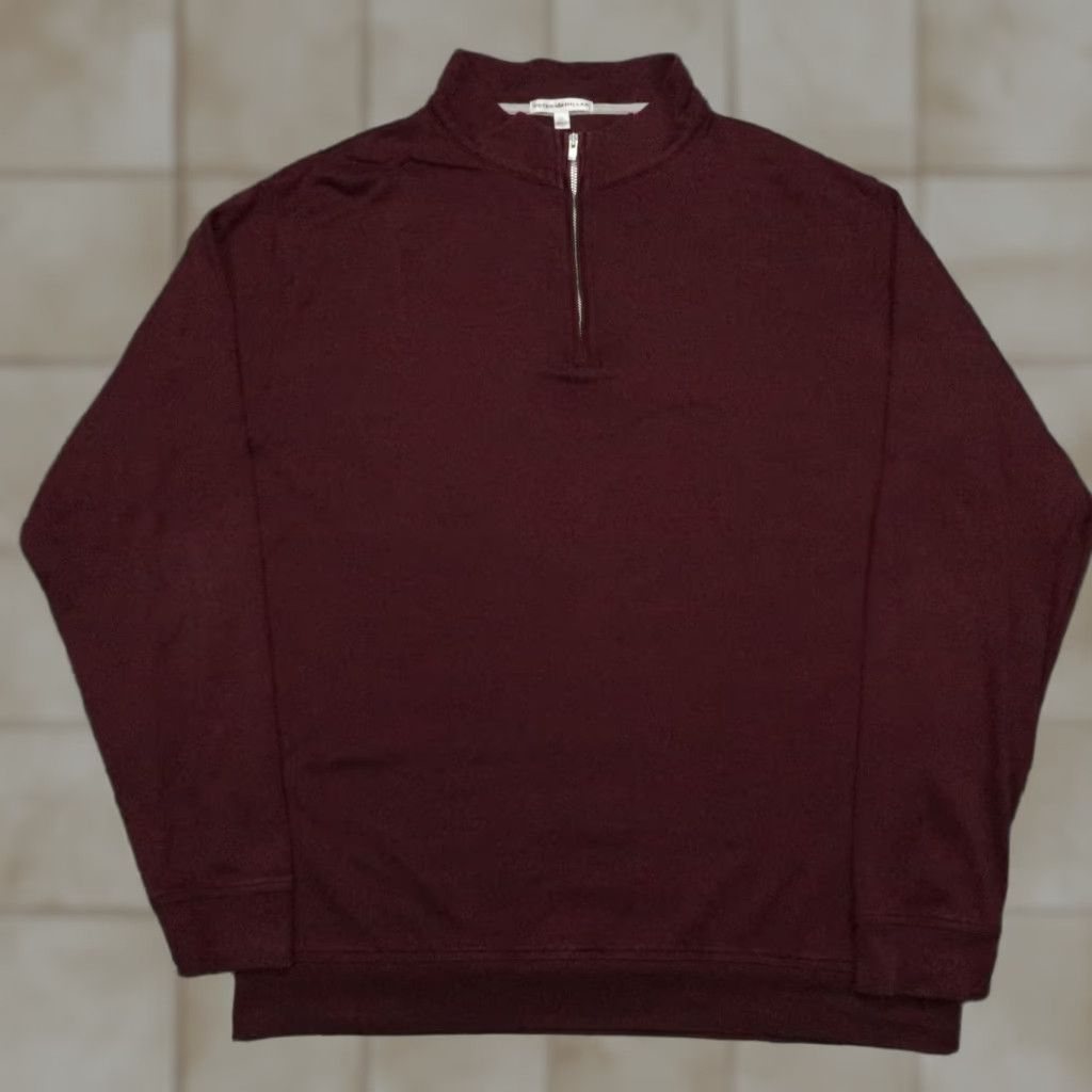 Peter Millar Peter Millar Sweater Pullover Mens XL Purple Cotton Knit 1/4 Zip Lightweight Breathable Size US XL / EU 56 / 4 - 1 Thumbnail