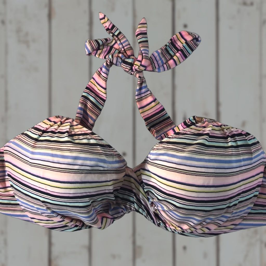 Victoria's Secret Victoria's Secret Women's Swimsuit Top Halter Padded Push-Up 36C Multicolor Lightwear Size XS / US 0-2 / IT 36-38 - 1 Thumbnail