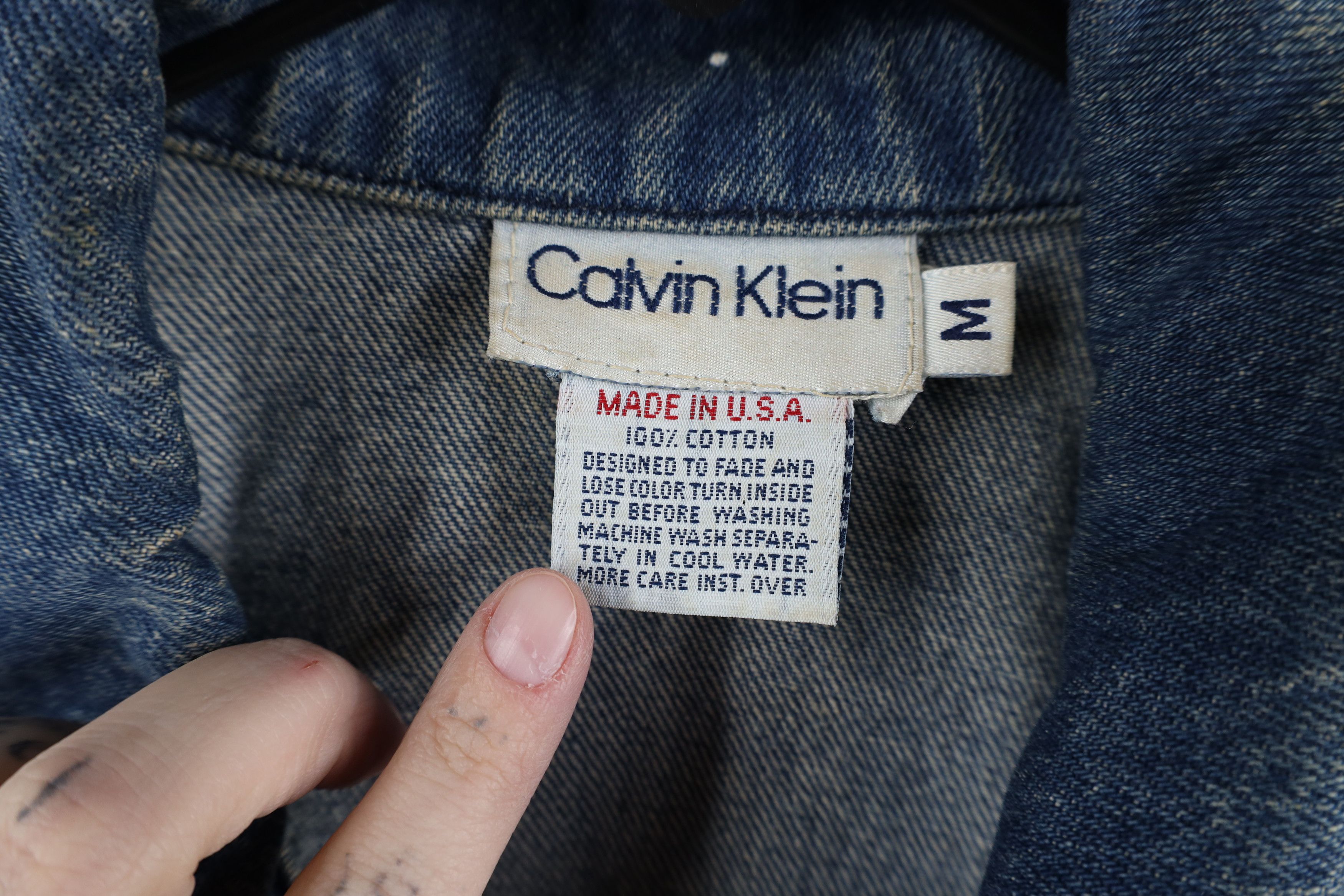 Calvin Klein Vintage 80s 90s Calvin Klein Denim Jean Trucker Jacket USA Size M / US 6-8 / IT 42-44 - 9 Thumbnail
