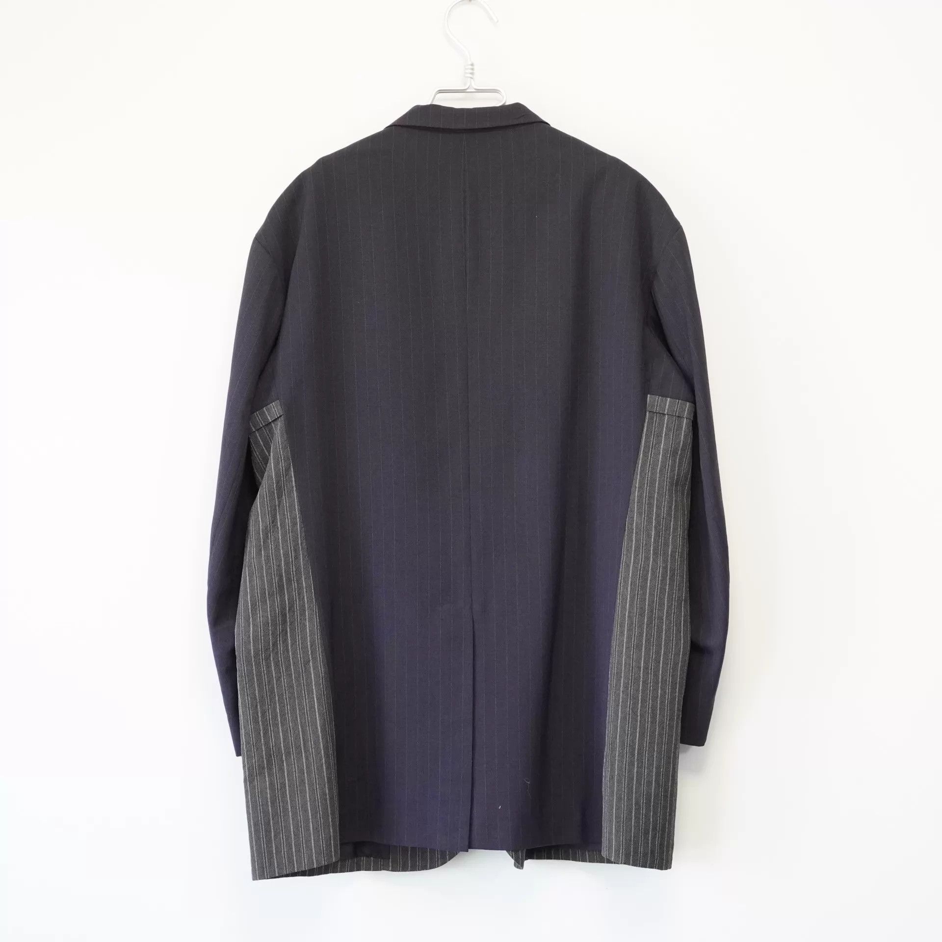Yohji Yamamoto Yohji Yamamoto 94SS Paneled Striped Wool Jacket M Size US M / EU 48-50 / 2 - 2 Thumbnail