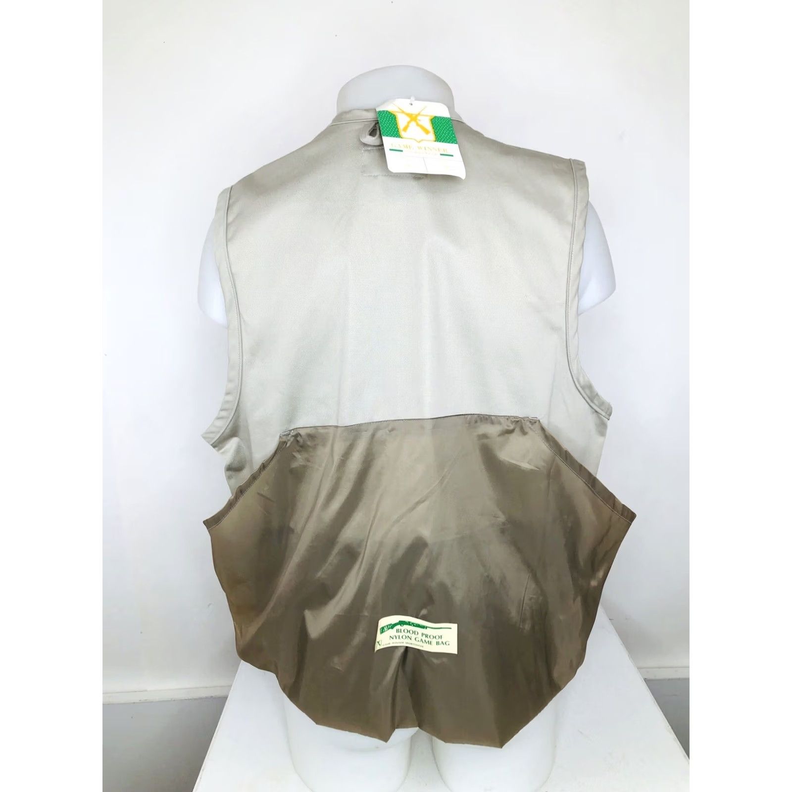 Vintage GAME WINNER Vest - Hunting - Mens L Beige - Old Stock with Tags - New w Tags - J11 Size US L / EU 52-54 / 3 - 4 Thumbnail