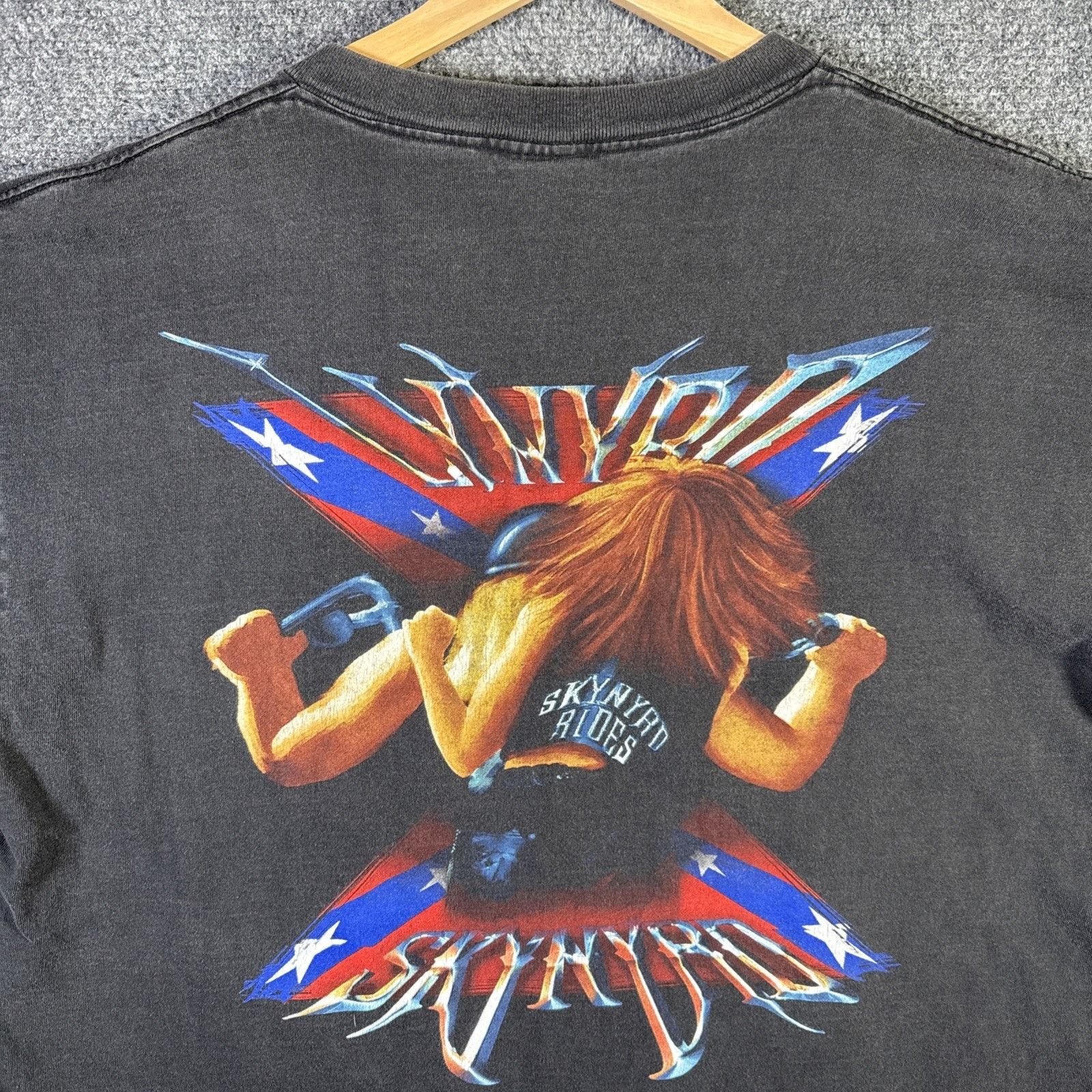 Band Tees Vintage Lynyrd Skynyrd Shirt XL Black 90s Biker Rides Size US XL / EU 56 / 4 - 6 Thumbnail