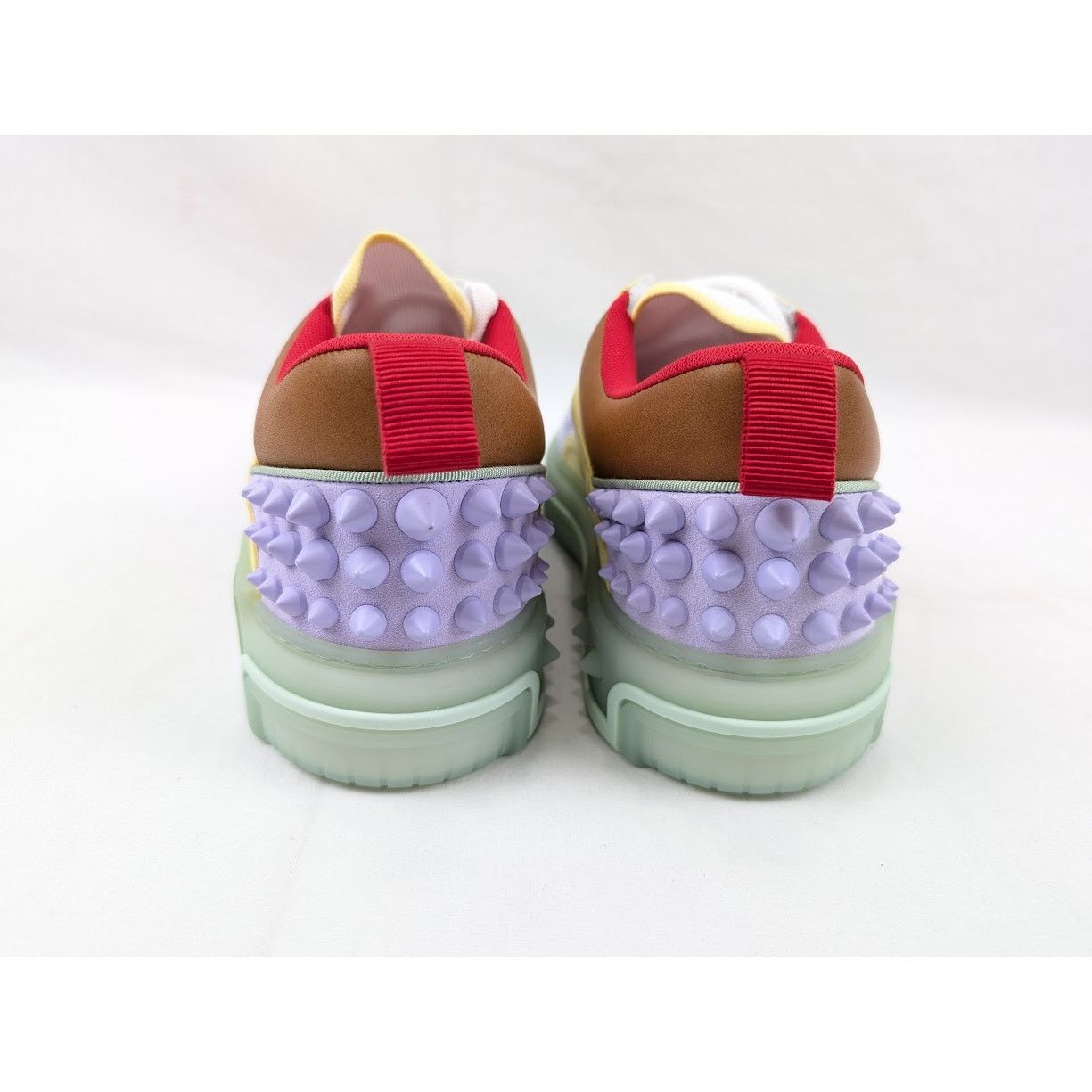 Christian Louboutin o1rshd1 Calf Astrol Loubi Flat Sneakers Studio Green/Lilac Size US 12 / EU 45 - 17 Thumbnail