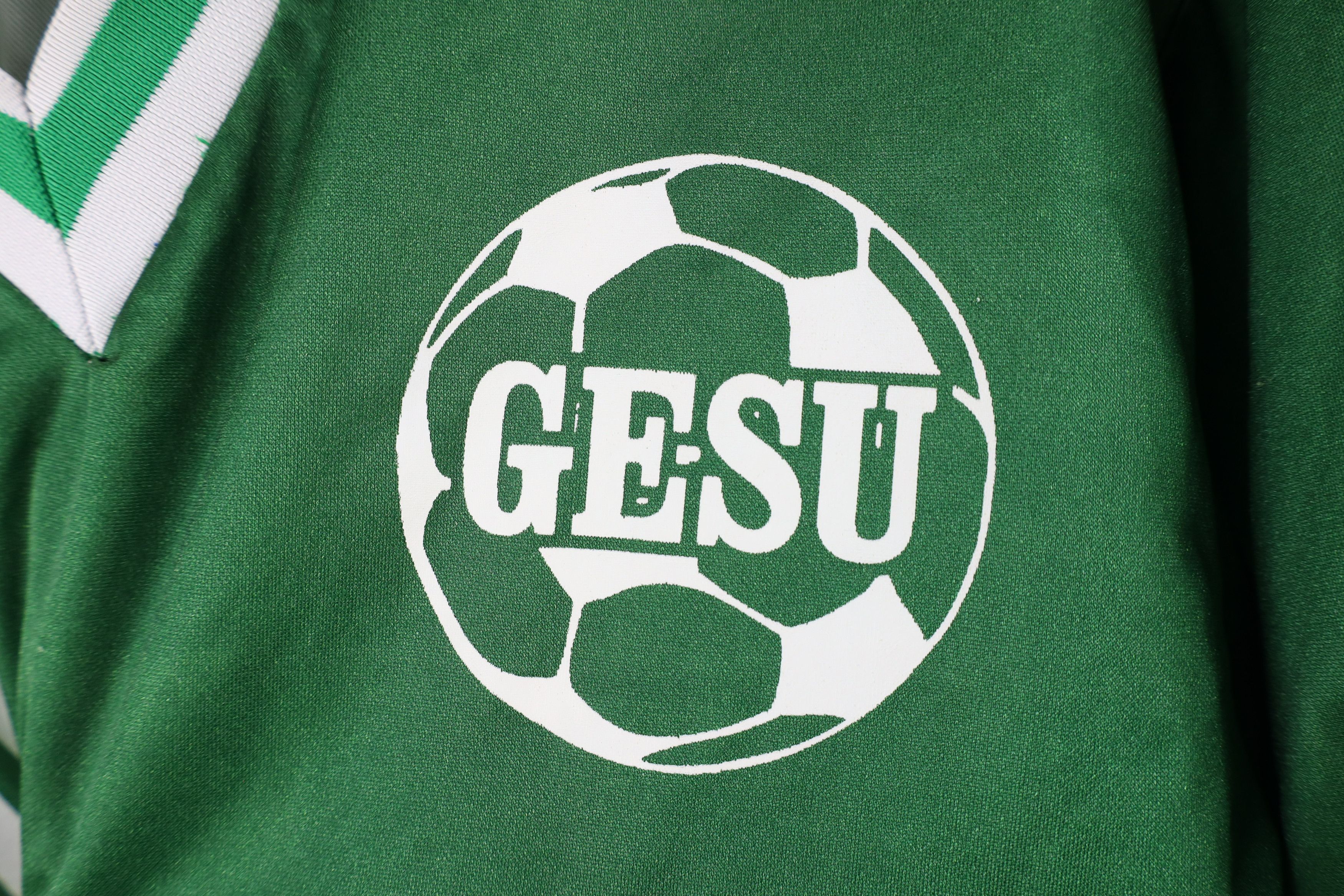 Vintage Vintage 90s Collared Short Sleeve Soccer Jersey Green White Size US L / EU 52-54 / 3 - 4 Thumbnail