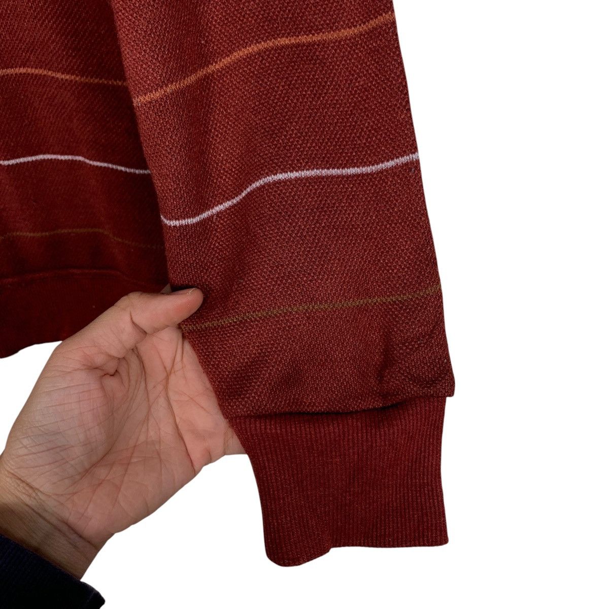 Kansai Yamamoto KANSAI YAMAMOTO Striped Single Pocket Sweatshirt #2397-C107 Size US L / EU 52-54 / 3 - 9 Thumbnail
