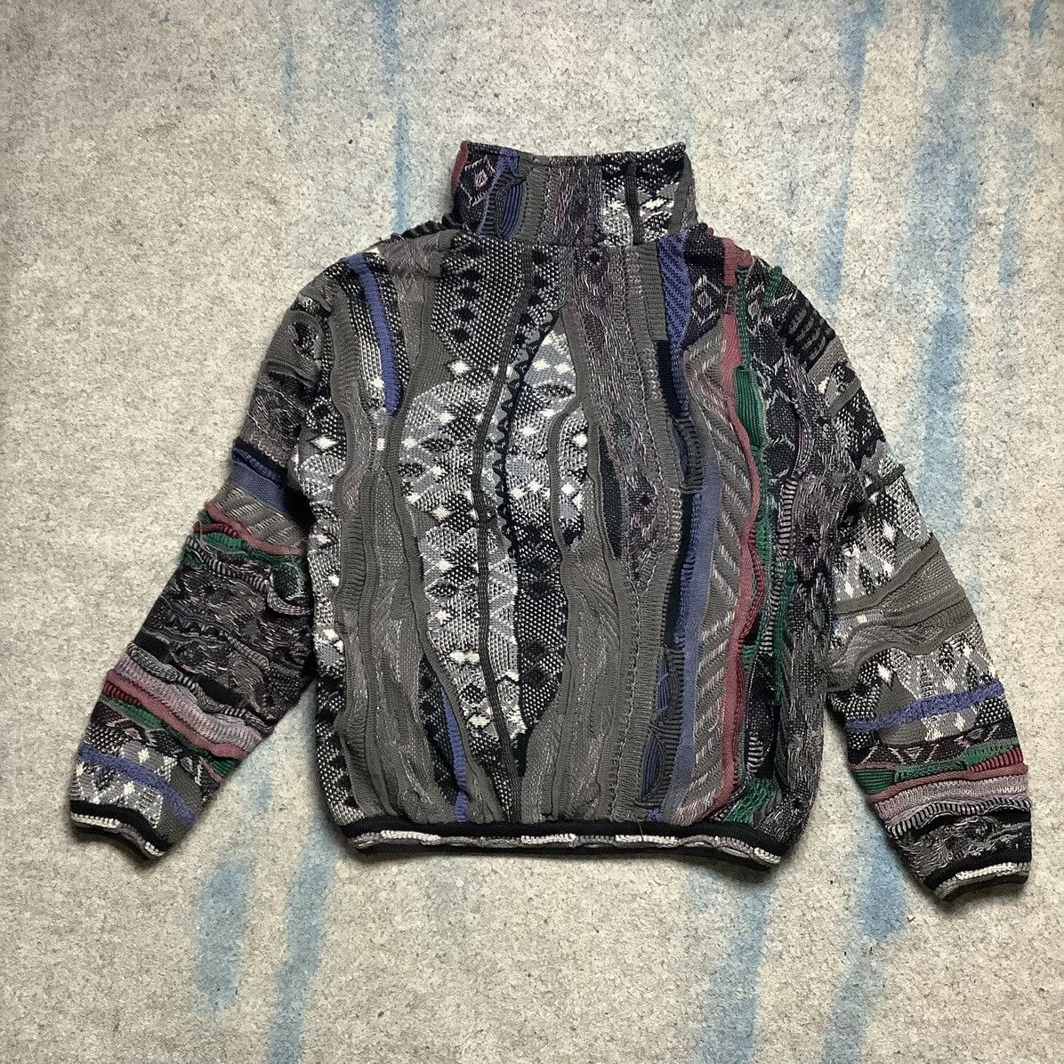 Tundra × Tundra Canada Vintage Coogi Tundra Style Knit 3D Archive Zip Sweater Size US S / EU 44-46 / 1 - 10 Thumbnail