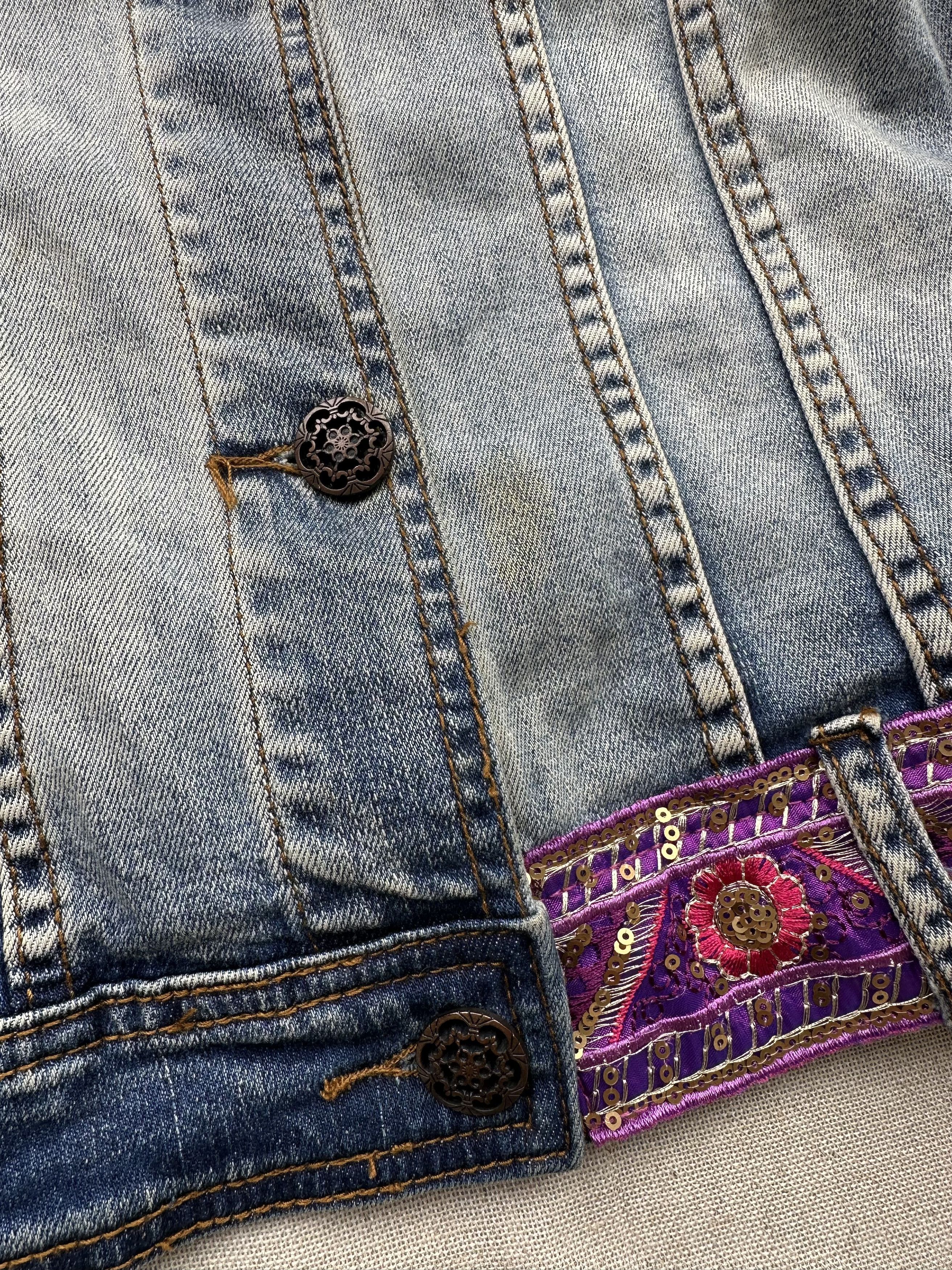 Desigual Desigual Multicolor Denim Jacket Size XS / US 0-2 / IT 36-38 - 6 Thumbnail