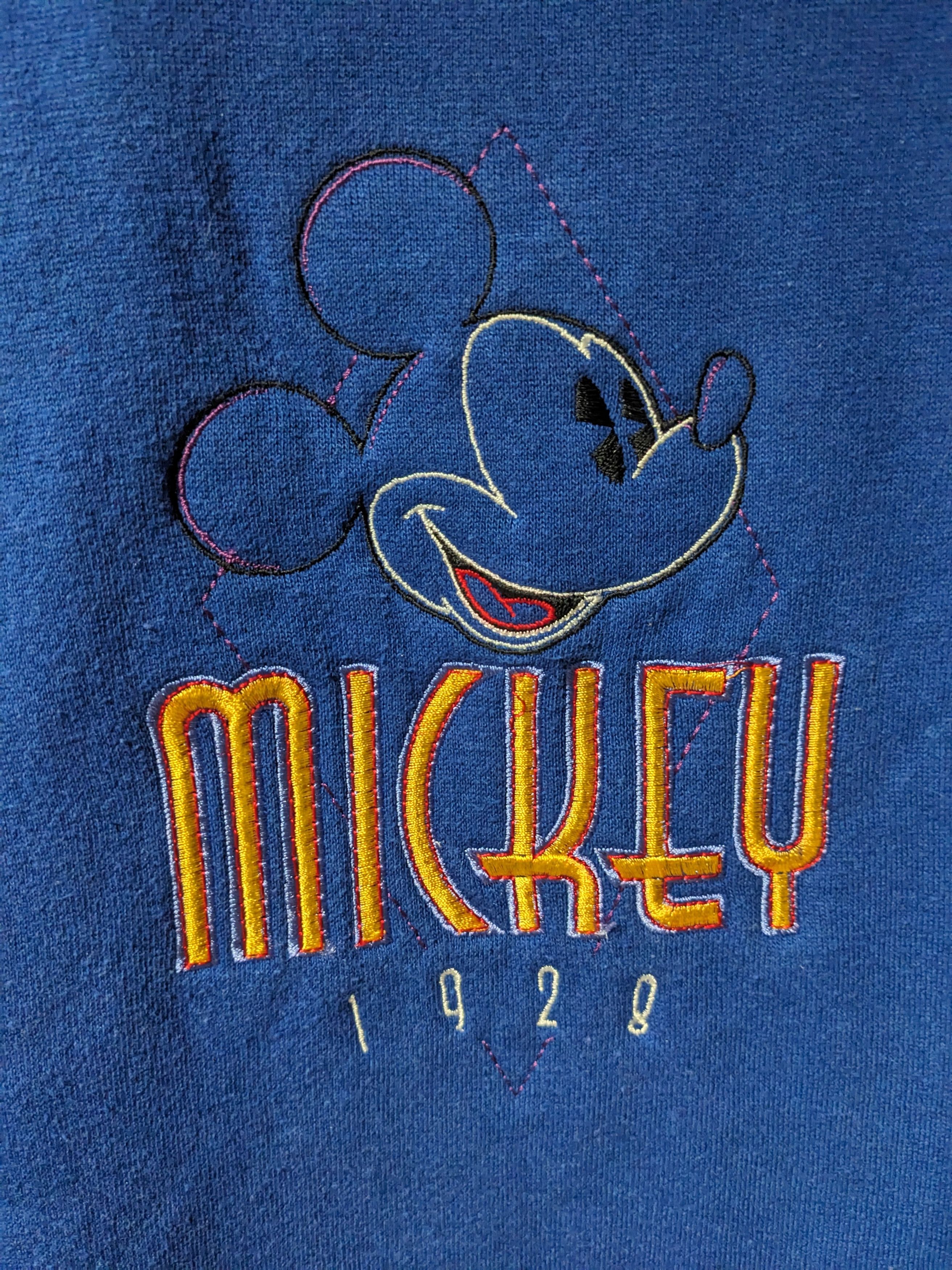 Disney × Mickey & Co. × Vintage Vintage 90s Mickey Mouse Disney & Co Two Tone Sweatshirt Size US L / EU 52-54 / 3 - 2 Thumbnail