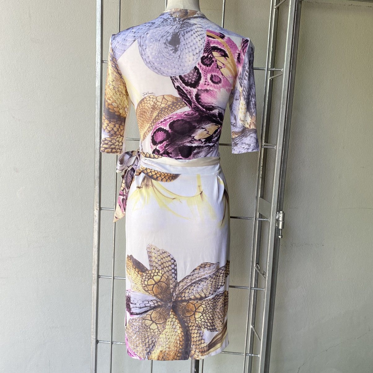 Just Cavalli Just Cavalli White Botanical Wrap Dress Size XS / US 0-2 / IT 36-38 - 2 Thumbnail