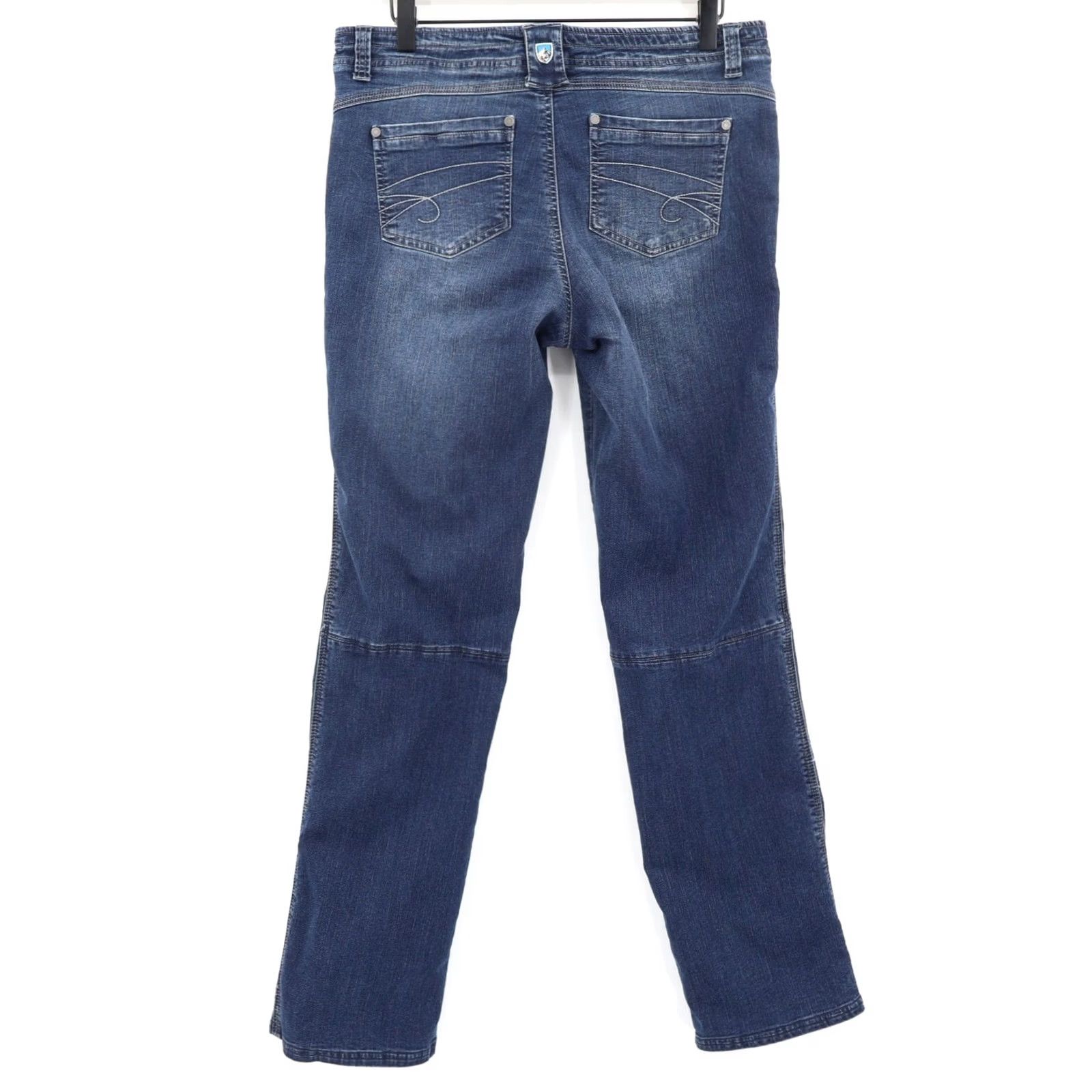 Vintage Kuhl Jeans Skinny Denim Stretch Blue Size 10 31" Inseam Regular Rise 9" 5-Pocket Logo Zipper Button Cotton Polyester Spandex Women Size 32" / US 10 / IT 46 - 2 Thumbnail