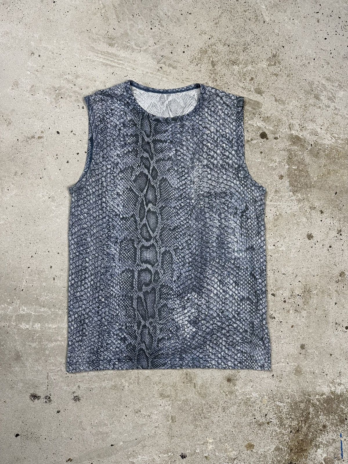 Roberto Cavalli Vintage 2000s Roberto Cavalli Snake Skin Print Tank Top Size XL / US 12-14 / IT 48-50 - 1 Thumbnail