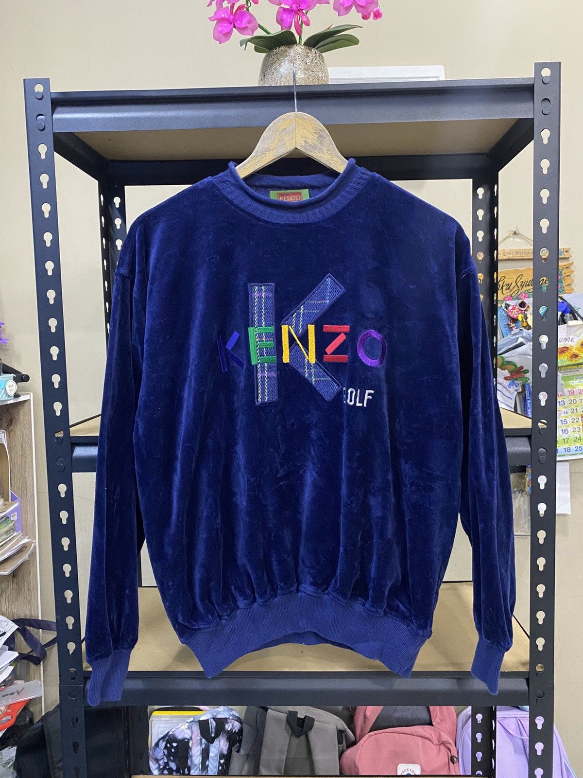Kenzo Vintage Kenzo Velvet Sweatshirt Size US M / EU 48-50 / 2 - 1 Thumbnail