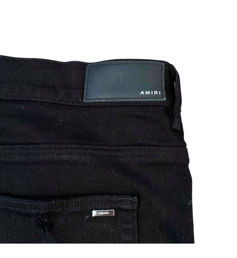 Amiri BLACK MX1 WITH PLEATED LEATHER Size US 40 / EU 56 - 4 Thumbnail