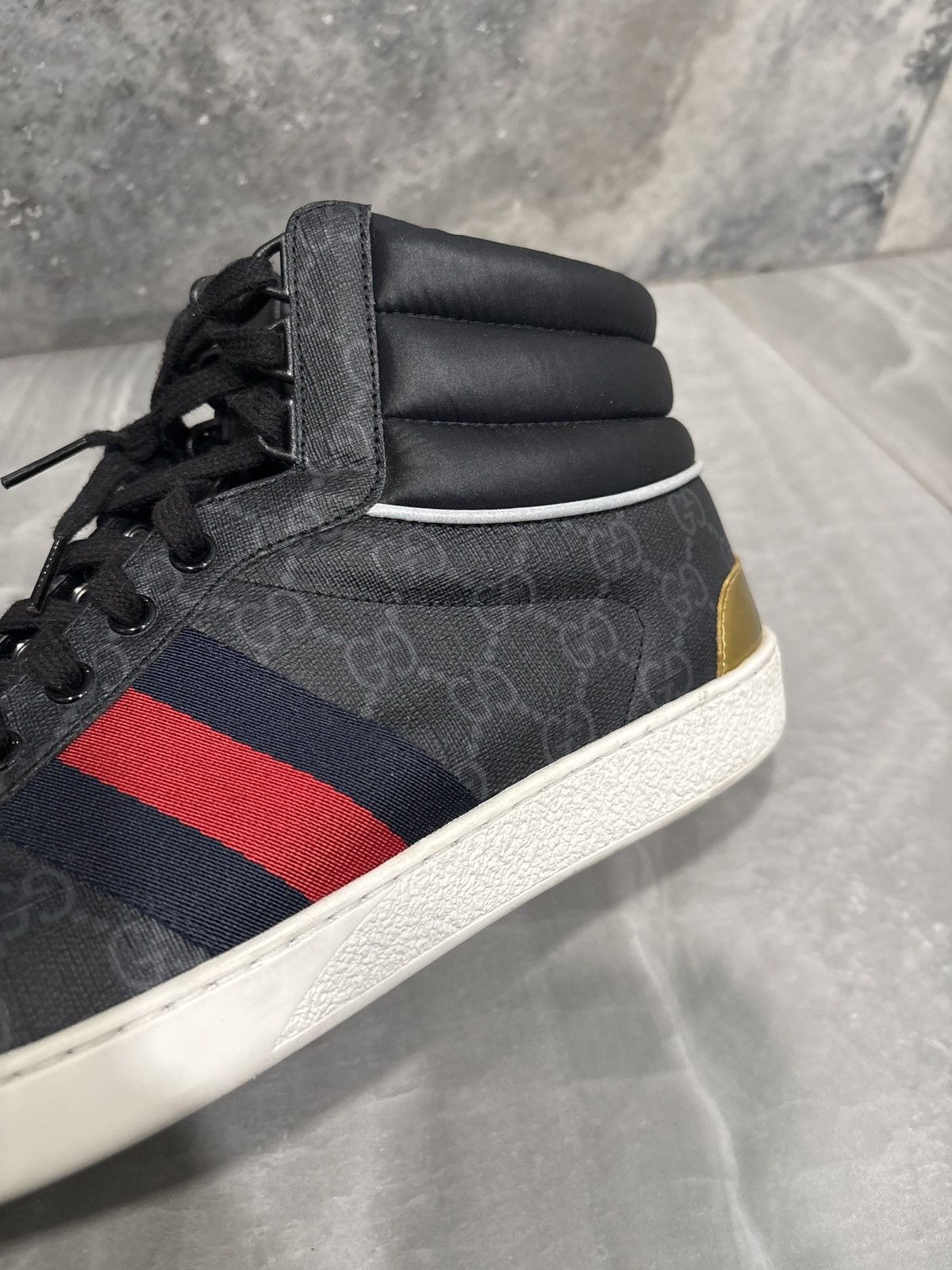 Gucci Gucci Ace GG high top sneakers Size US 10 / EU 43 - 3 Thumbnail