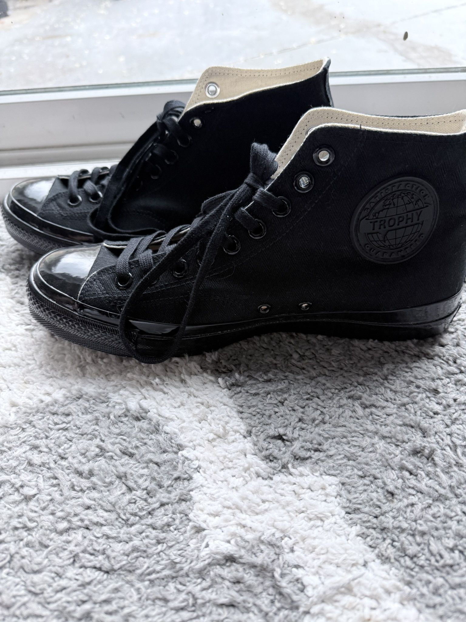 Trophy Clothing Mil Trainers Hi-Top / TR-Shoes02 Black x Black Size US 9 / EU 42 - 3 Thumbnail