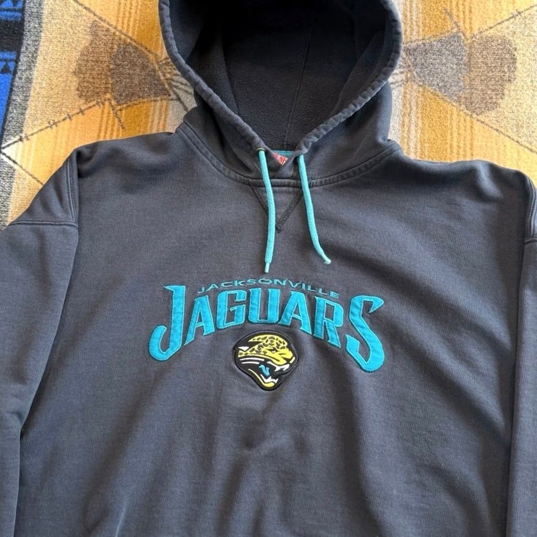 NFL VINTAGE NFL Jacksonville Jaguars Hoodie Sweatshirt XL Black Football Mens 90s Y2K Size US XL / EU 56 / 4 - 2 Thumbnail