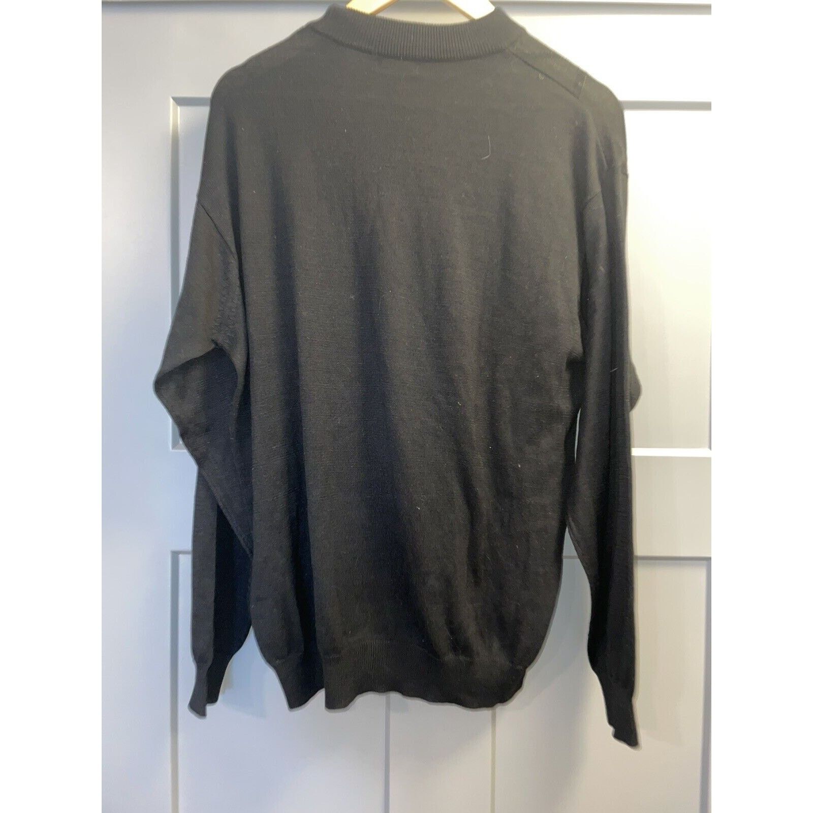 Gemelli Genelli Men's L Silk Blend Gray Argyle Diamond Black Sweater Size US L / EU 52-54 / 3 - 2 Thumbnail