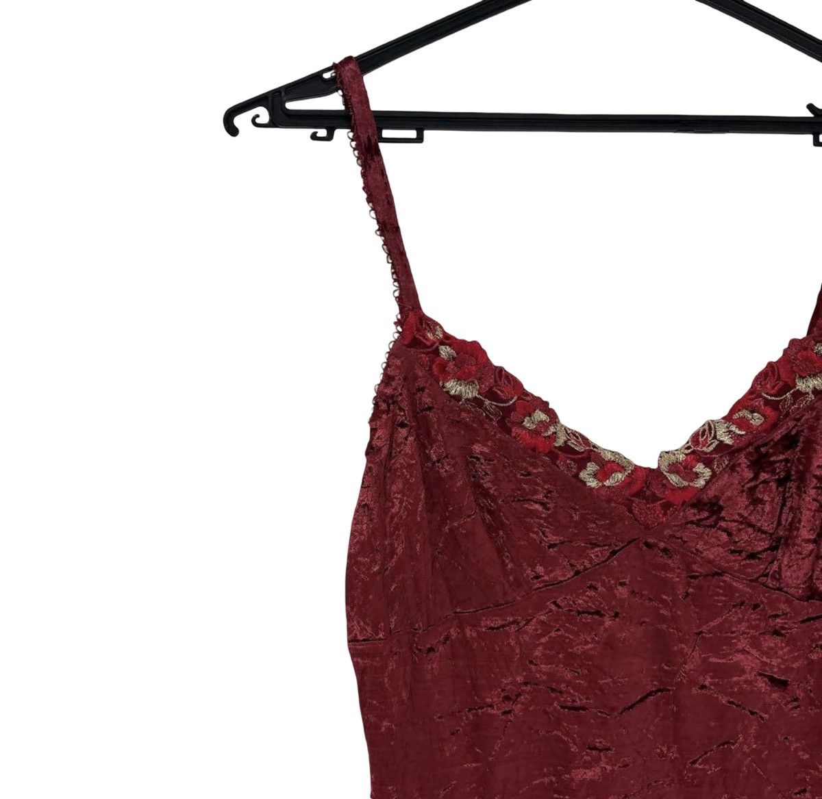 Other Etam French Lingerie Burgundy Crushed Velvet Camisole Dress Size M / US 6-8 / IT 42-44 - 4 Thumbnail