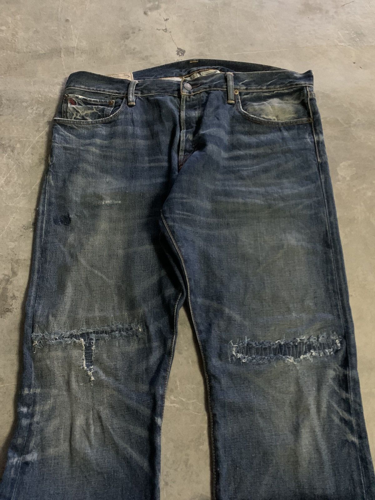 Polo Ralph Lauren × Vintage polo ralph lauren varick slim straight patchwork style jeans Size US 39 - 3 Thumbnail