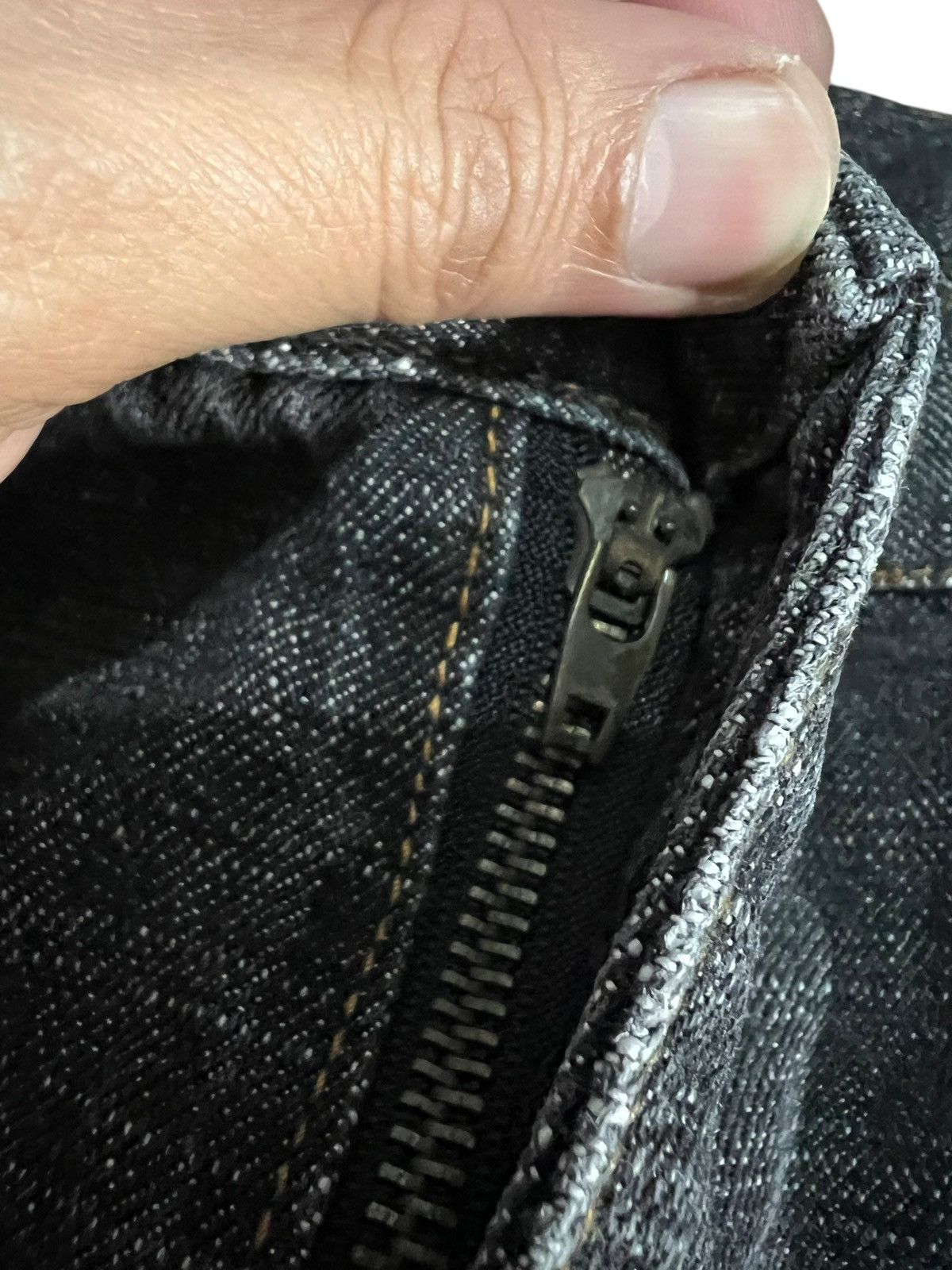 Japanese Brand Vintage Nylaus Crew Black Distress Jean Size US 40 / EU 56 - 9 Thumbnail