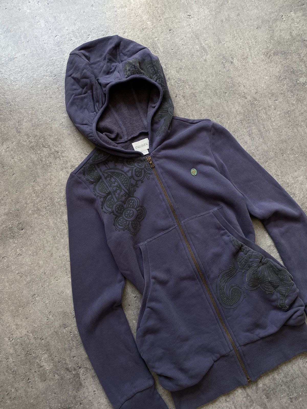 Diesel × Vintage Vintage Diesel Purple Hoodie Size L / US 10 / IT 46 - 2 Thumbnail