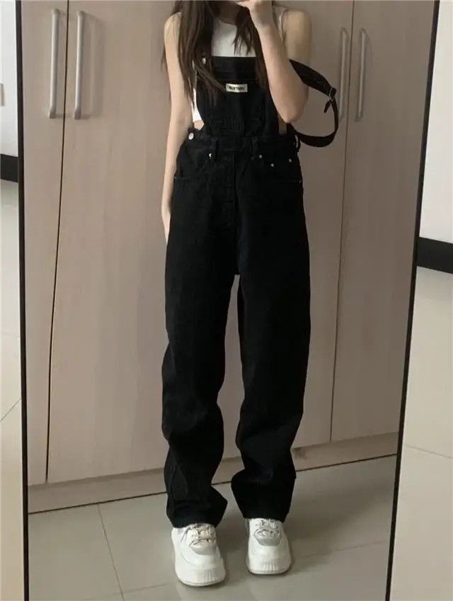 Denim Jumpsuit Women Loose Vintage