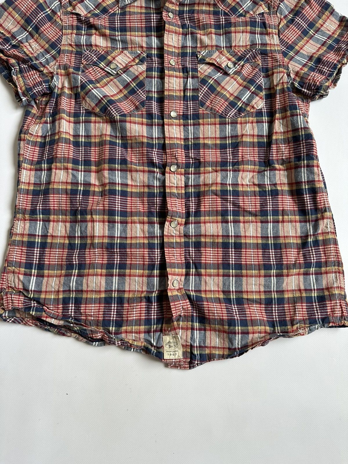 Ralph Lauren Ralph Lauren Denim & Supply Check Plaid Short Sleeve Shirt M Size US M / EU 48-50 / 2 - 3 Thumbnail