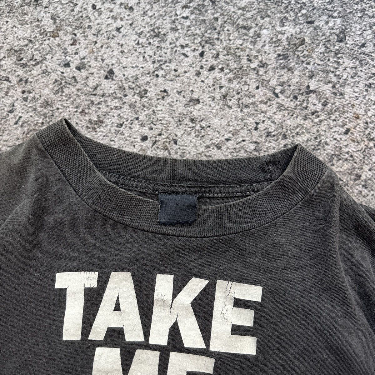 Vintage 90s Take Me Drunk I'm Home Thrashed Faded Shirt ERD Grunge Size US L / EU 52-54 / 3 - 3 Thumbnail