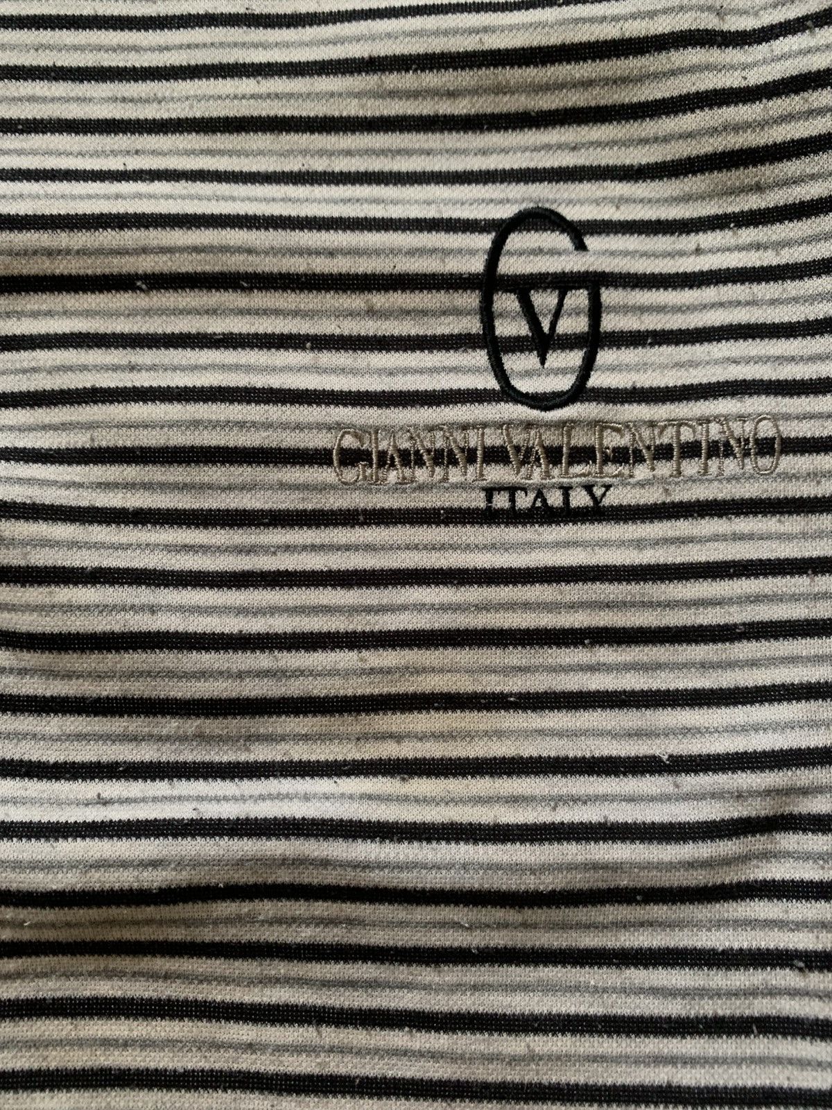 Gianni Valentino 🐍 Vintage Gianni Valentino Italy Striped Sweatshirt Size US L / EU 52-54 / 3 - 5 Thumbnail