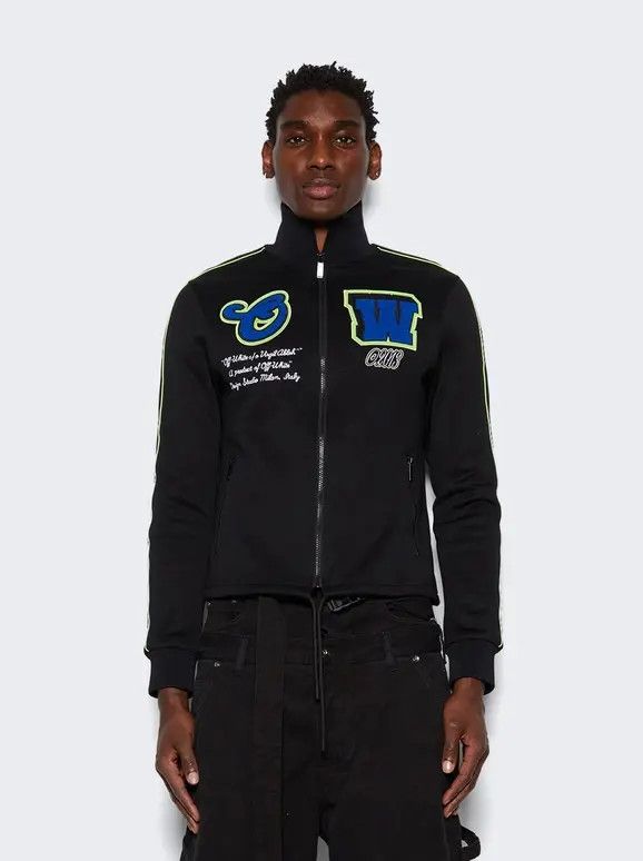 Off-White o1mle1025 Vars Hamer Skinny Tracktop Jacket in Black Size US S / EU 44-46 / 1 - 2 Thumbnail
