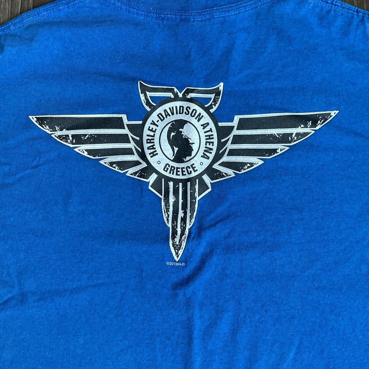 Ed Hardy × Harley Davidson × Vintage Vintage Harley Davidson blue t shirt motorcycle tee Size US M / EU 48-50 / 2 - 6 Thumbnail