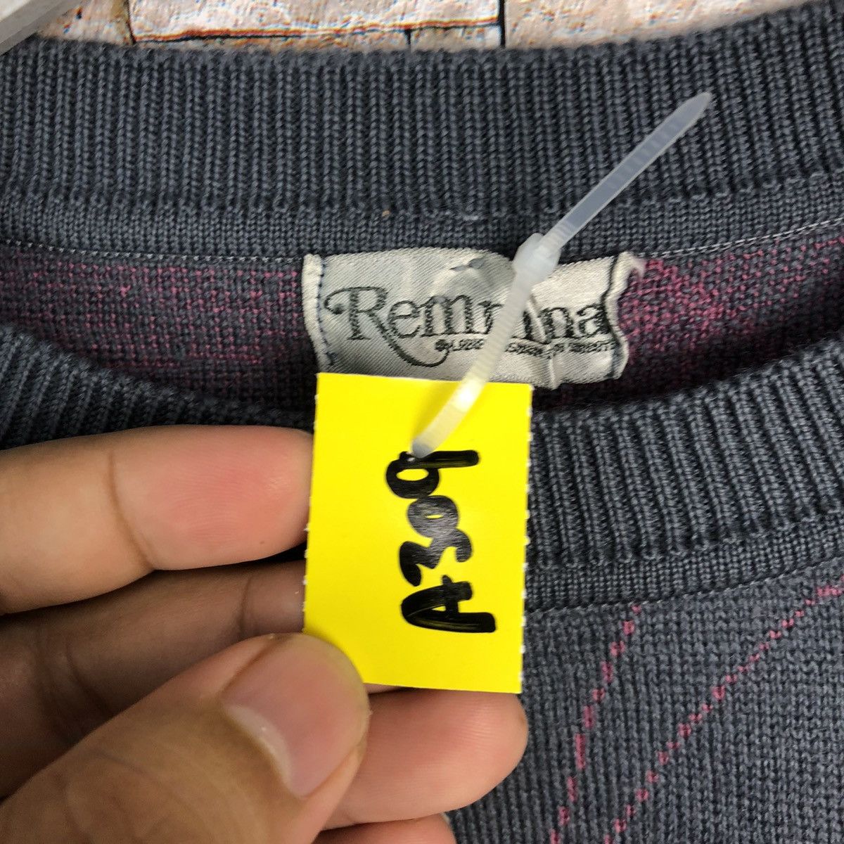 Homespun Knitwear Remminal Pink vintage art sweatshirt Knitwear #A309 Size XS / US 0-2 / IT 36-38 - 9 Thumbnail
