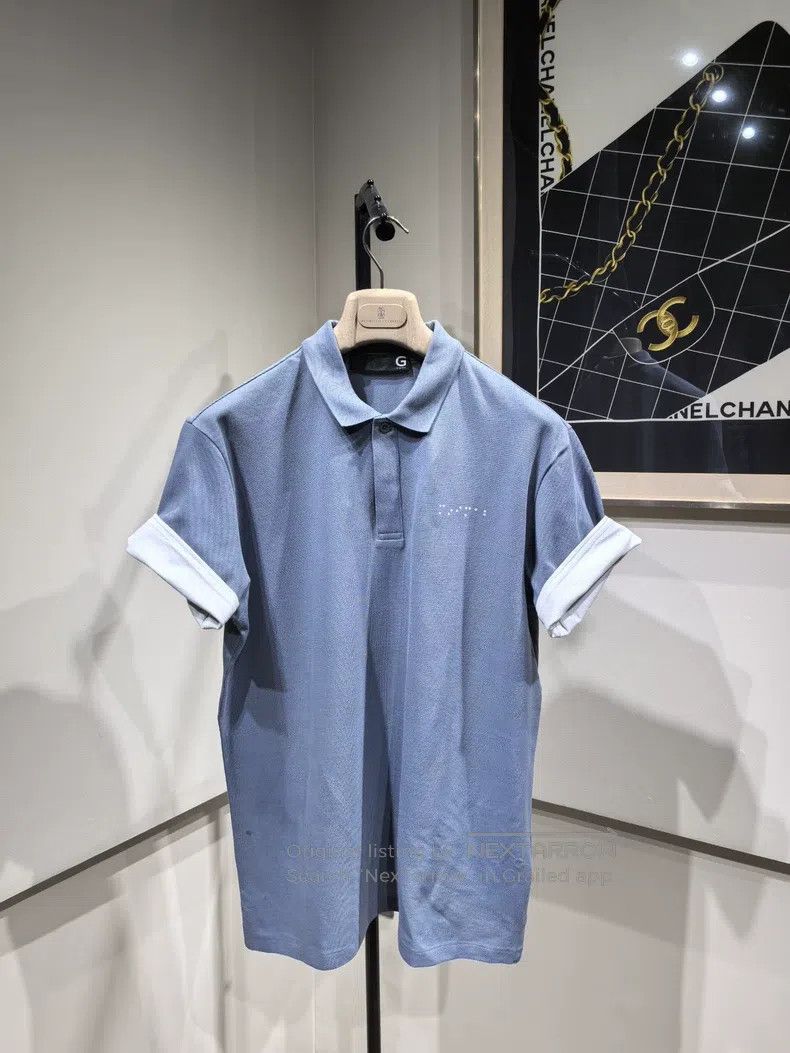 Givenchy Givenchy New Mens Short Sleeve Polo, Blue, Double Layer Size US M / EU 48-50 / 2 - 6 Thumbnail