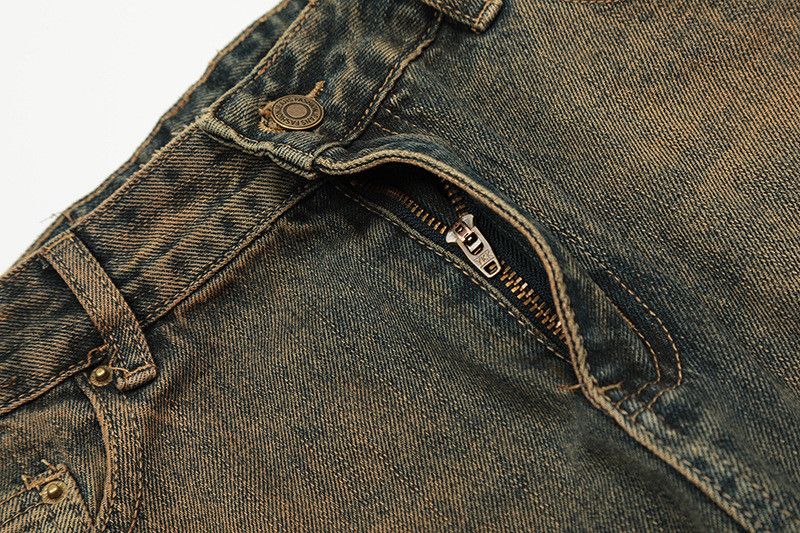 Vintage American retro washed distressed jeans Size US 32 / EU 48 - 3 Thumbnail